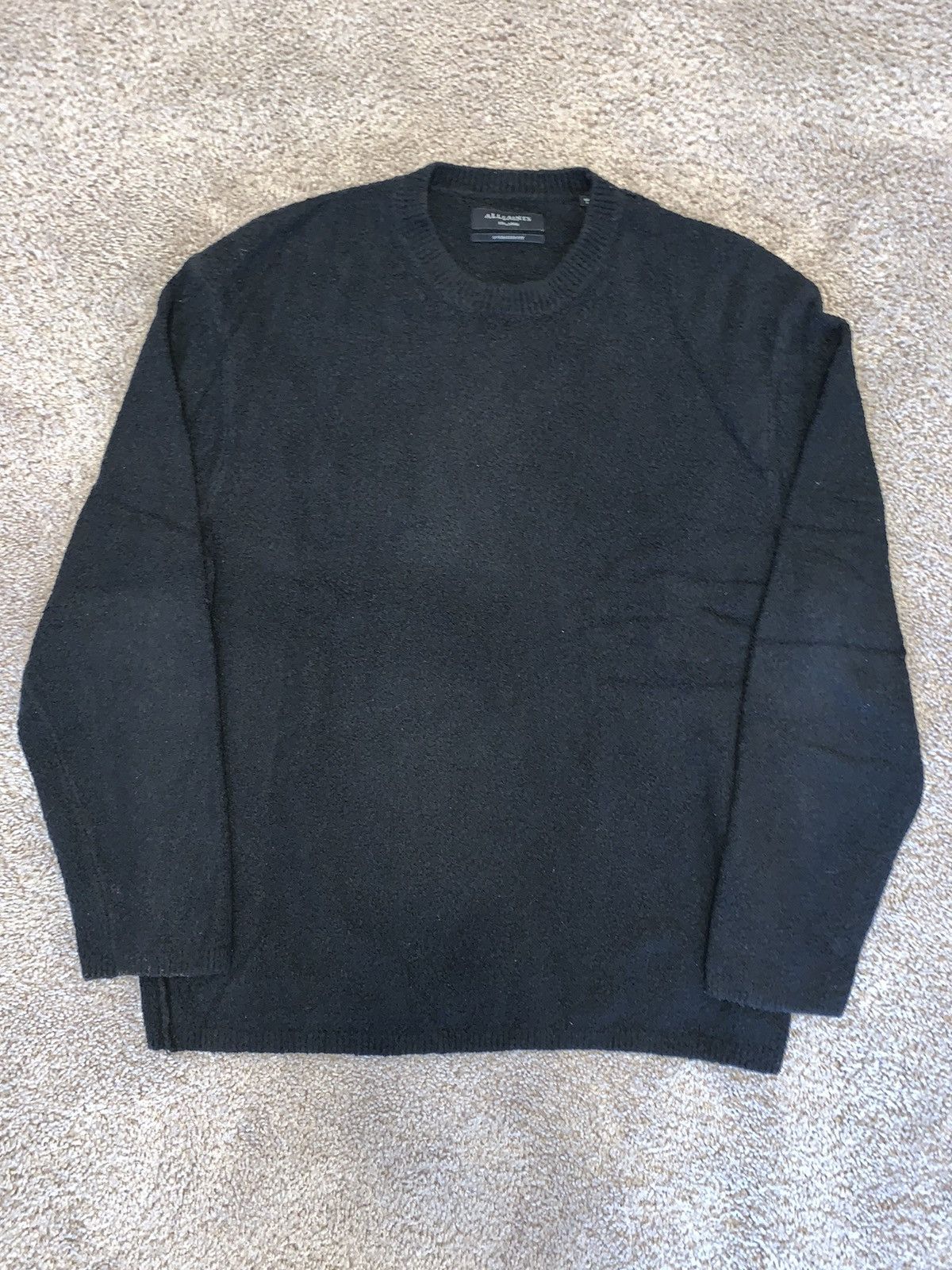 Allsaints FLUFFY OVERSIZED BOX FIT CREW NECK JUMPER | Grailed