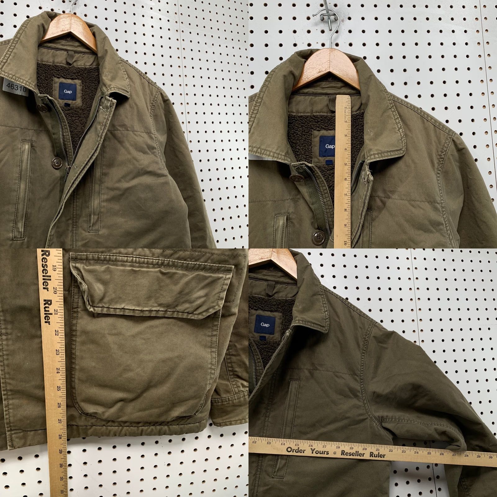 Gap Gap Military Jacket Heavyweight Sherpa Lined FIeld Coat Brown Mens Medium Size US M / EU 48-50 / 2 - 8 Thumbnail