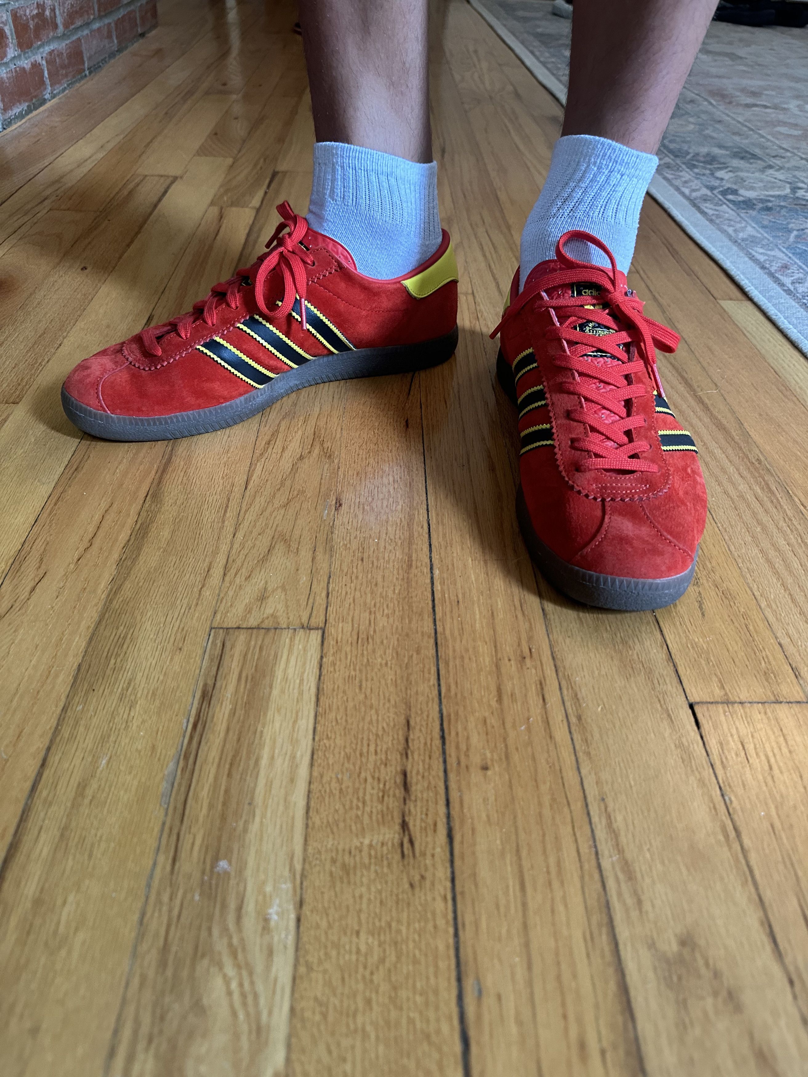 Adidas Rare Red Yellow and Black Adidas Bern Size US 11.5 / EU 44-45 - 3 Thumbnail
