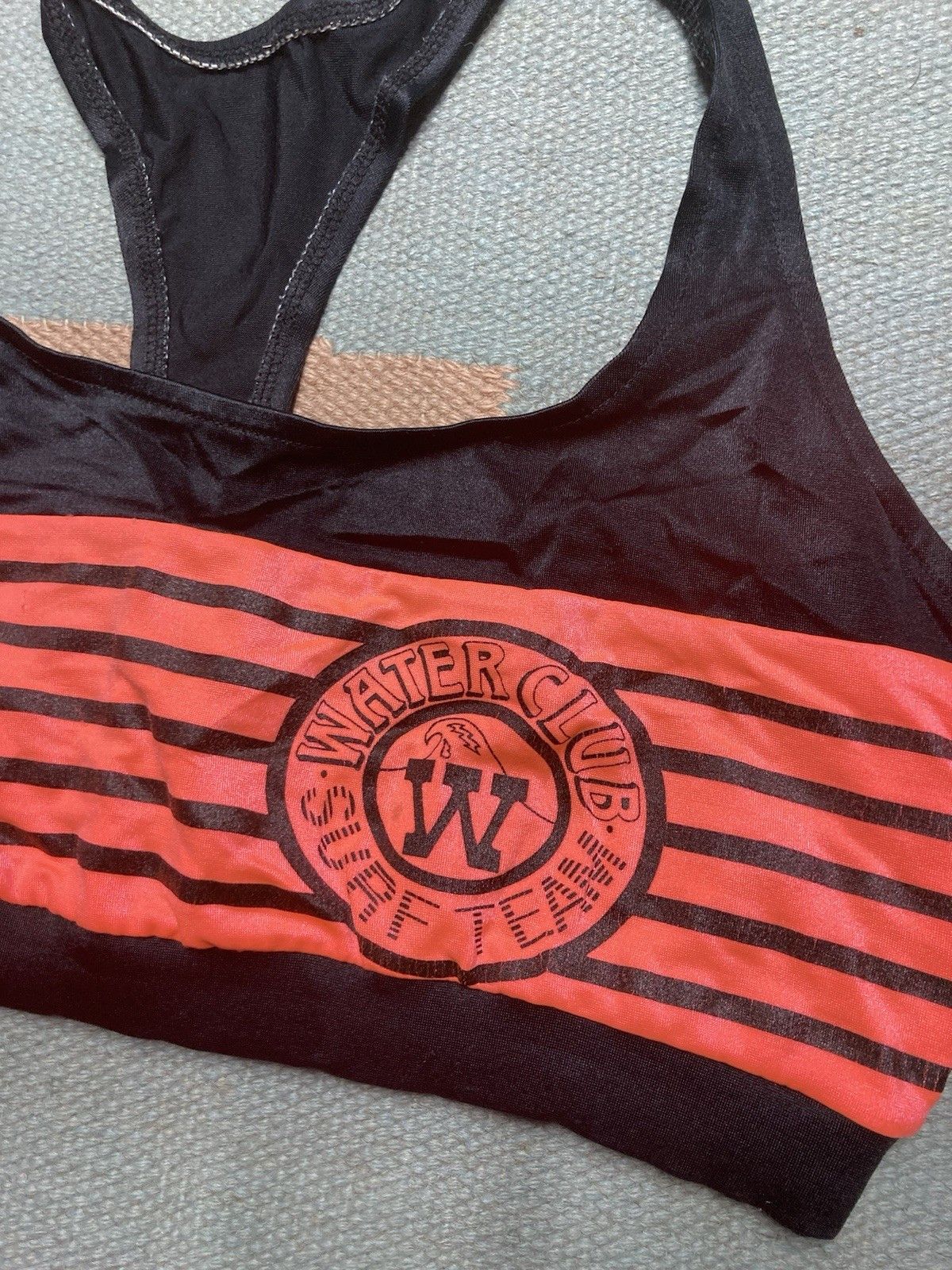 Vintage 80s women’s bathing suit top swimsuit water club surf team Size M / US 6-8 / IT 42-44 - 2 Thumbnail