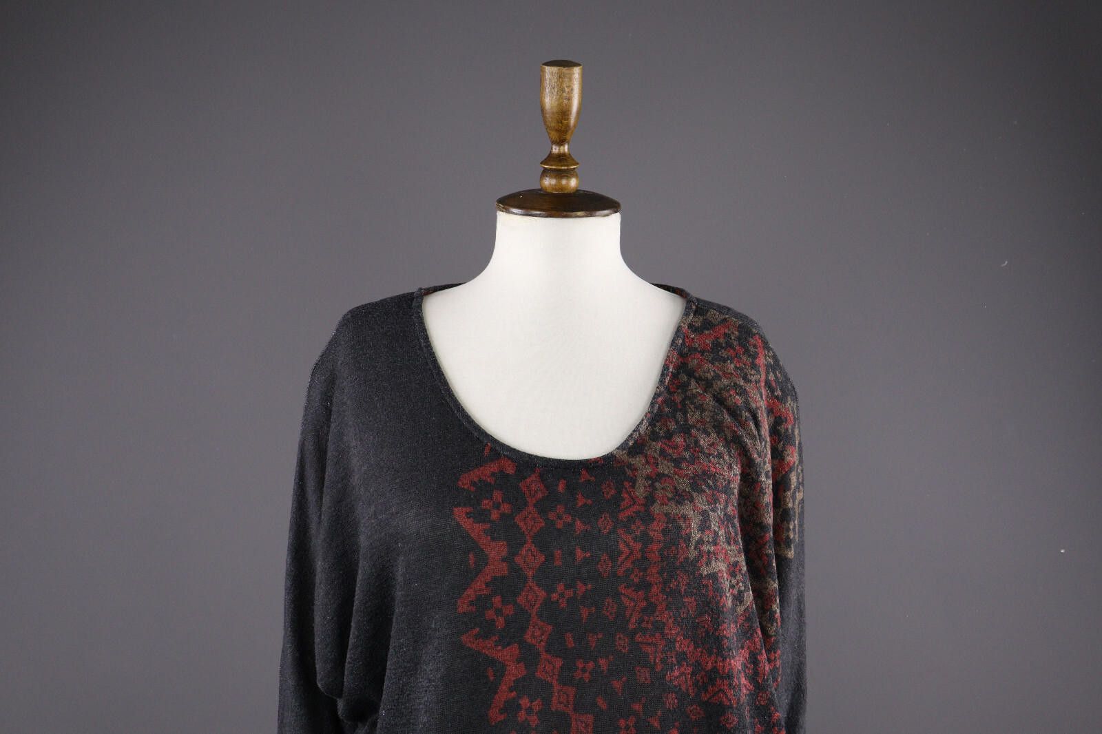 Desigual Ladies Desigual Actec Prin Loose Sweater Size M Size M / US 6-8 / IT 42-44 - 2 Thumbnail