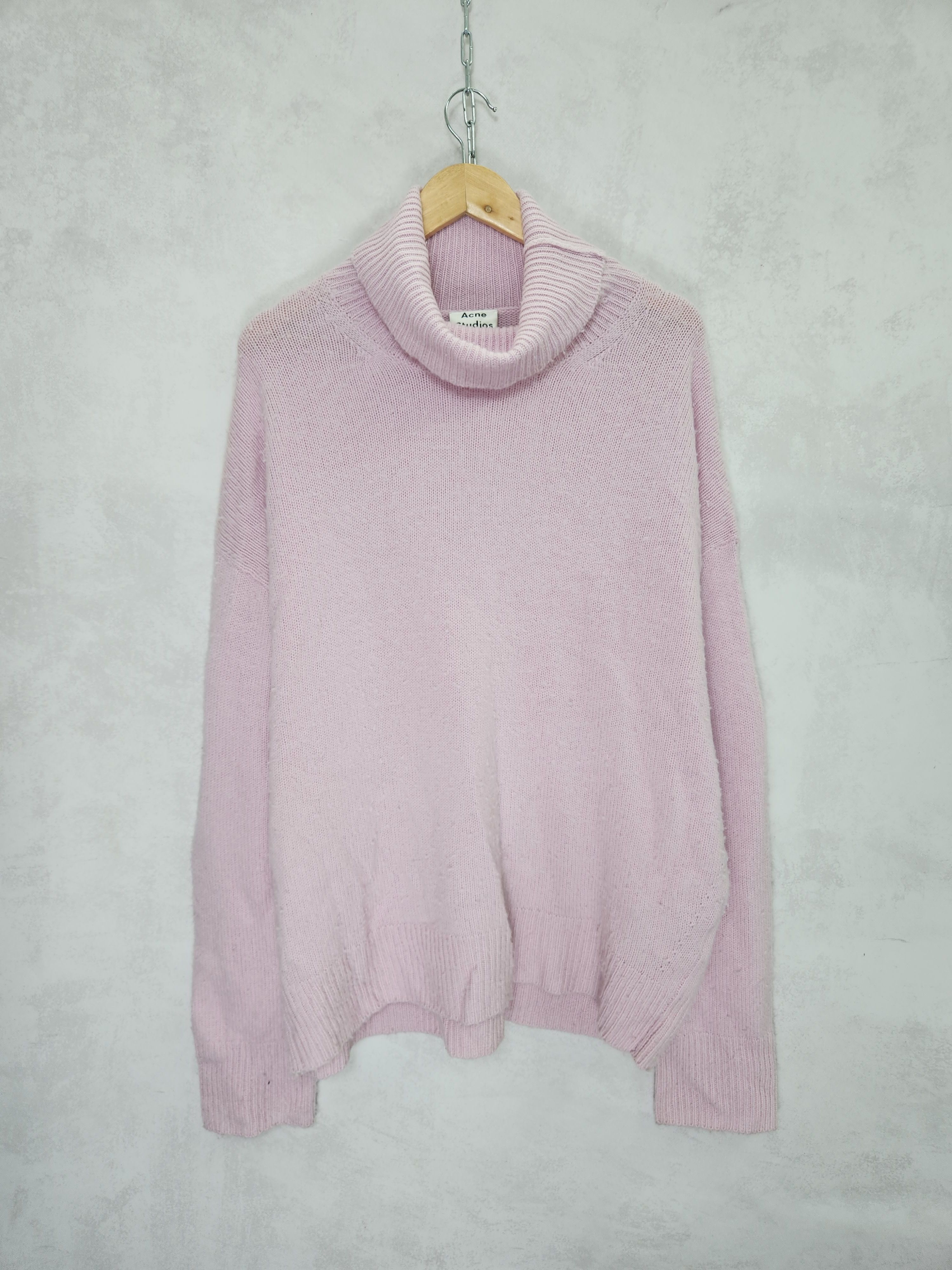 Acne Studios Rare Acne Studio Nyran Wool cshmere high neck pink sweater Size US XXL / EU 58 / 5 - 2 Thumbnail