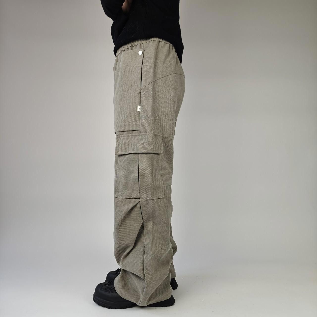 Other Beige Heavy Canvas Technical Wide Leg Trousers Size US 32 / EU 48 - 4 Thumbnail