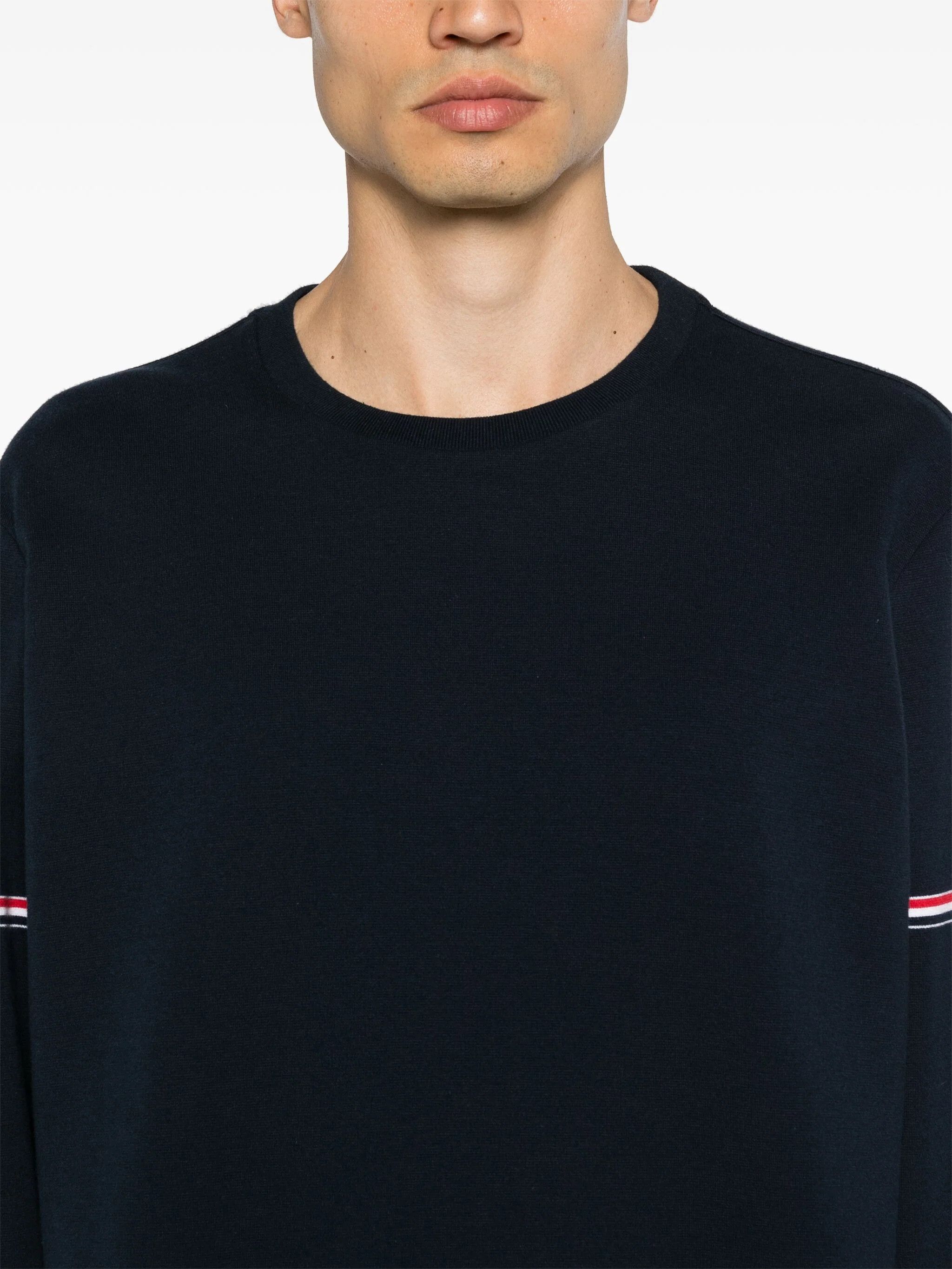 Thom Browne o1s22i1n1124 Rugby Fit Long Sleeves T-Shirt in Navy Blue Size US L / EU 52-54 / 3 - 4 Thumbnail
