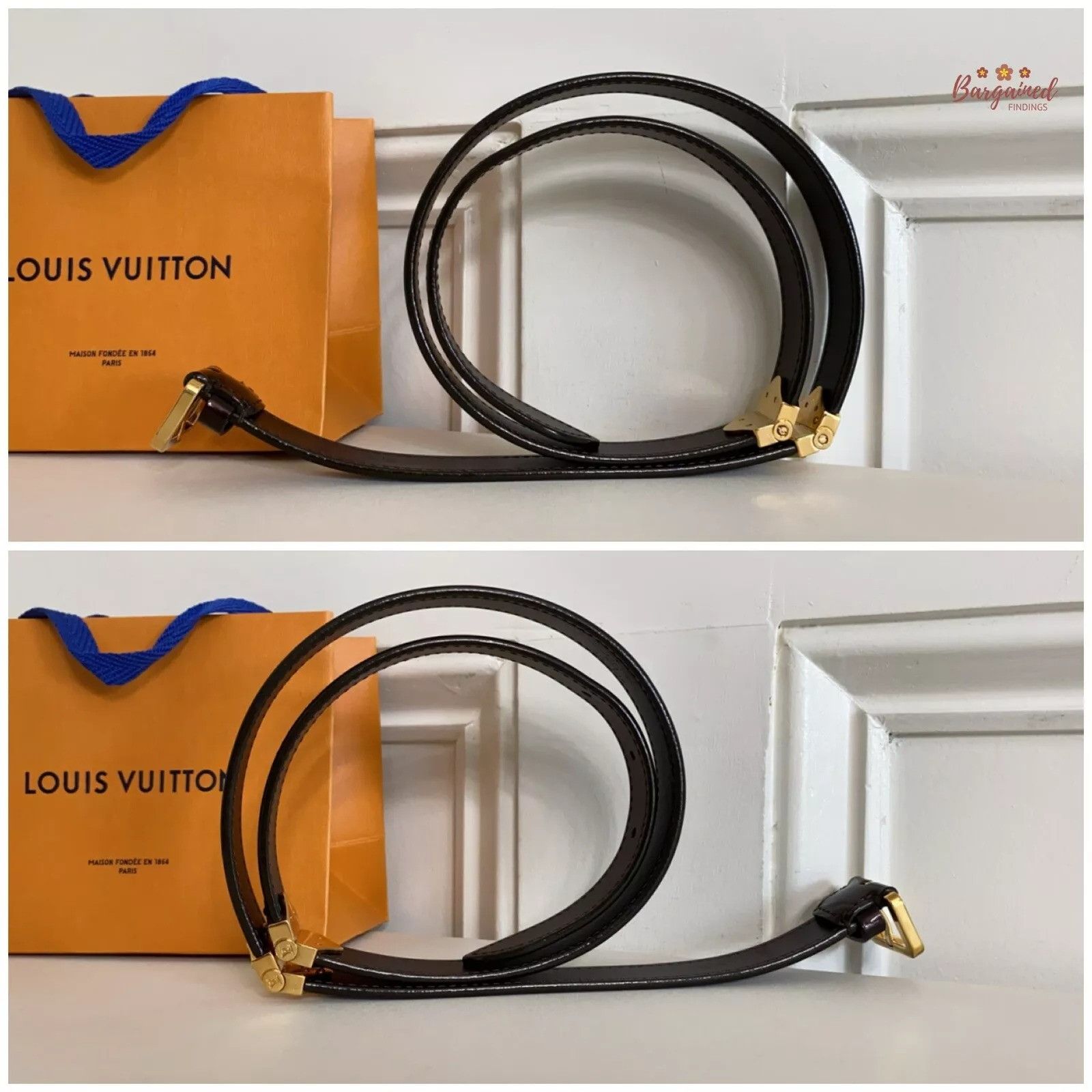 Louis Vuitton Louis Vuitton Amaranto Monogram Vernis Leather Gold Belt Size ONE SIZE - 8 Thumbnail