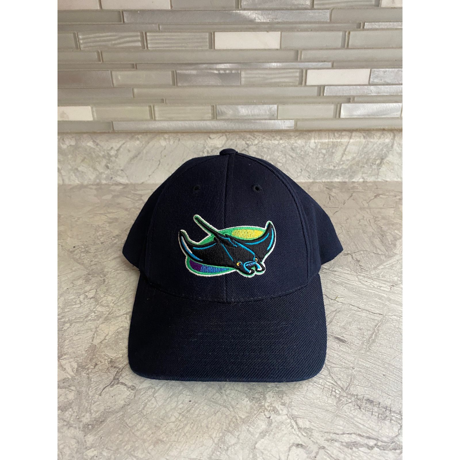 Logo Athletic Vintage Tampa Bay Devil Rays Snapback Baseball Hat Size ONE SIZE - 2 Thumbnail