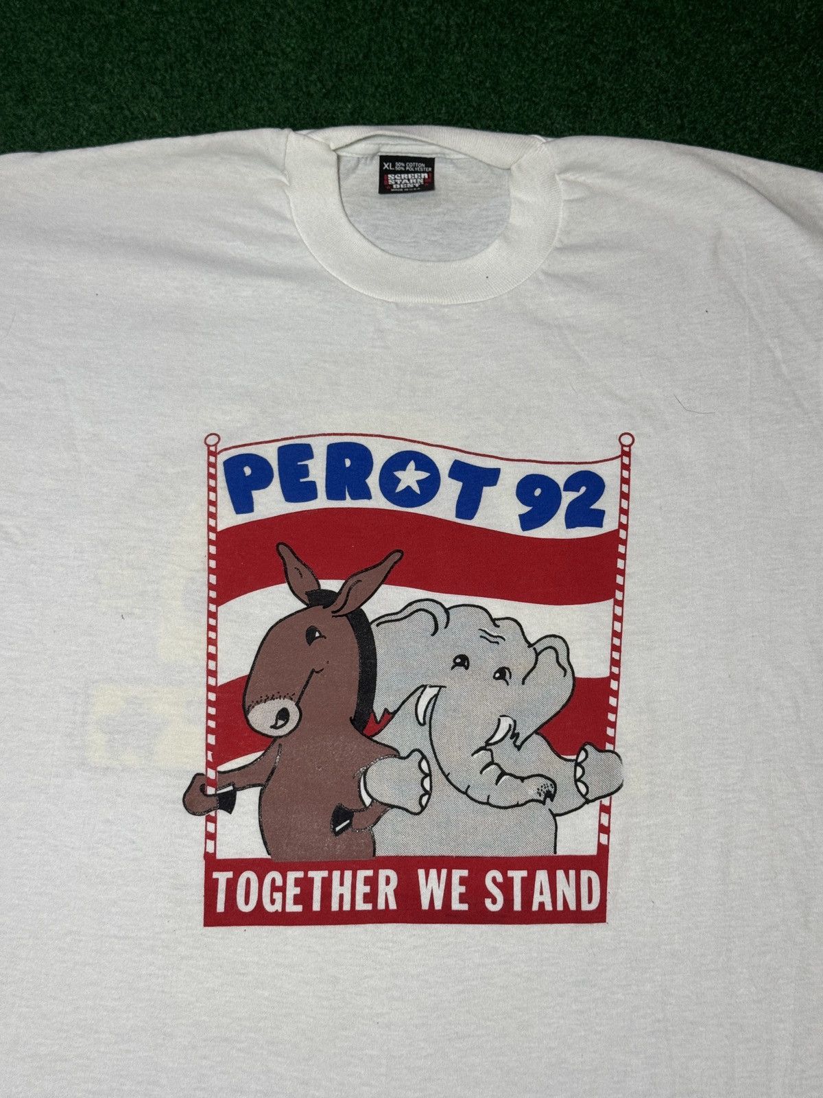 Vintage 90s 1992 Presidential Election Ross Perot Political T Shirt Size US XL / EU 56 / 4 - 2 Thumbnail