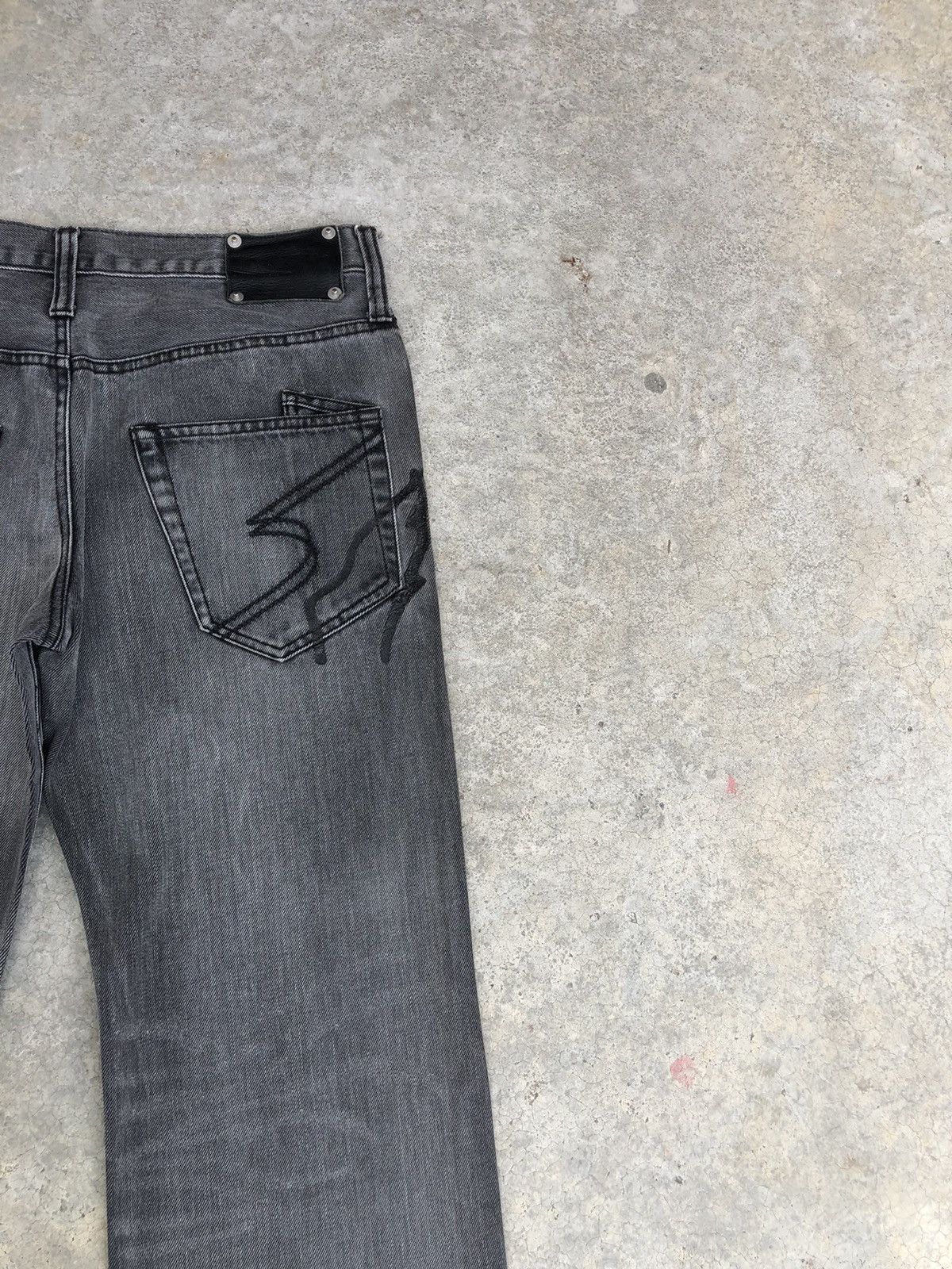 semanticdesign Japanese Semantic Design Flared Jeans Distressed Jeans Size US 31 - 10 Thumbnail