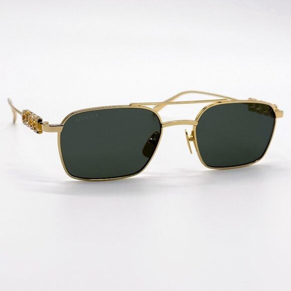 Gucci NEW GUCCI GG1804S 001 SUNGLASSES GOLD UNISEX EYEWEAR GUCCI Size ONE SIZE - 5 Thumbnail