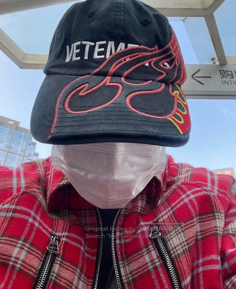 Vetements Vetements Flame Embroidery Baseball Cap. Size ONE SIZE - 6 Thumbnail