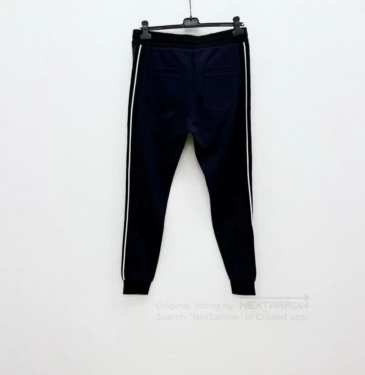 Balmain Black Side-Stripe Sweatpants with Drawstring Waist. Size US 38 / EU 54 - 4 Thumbnail