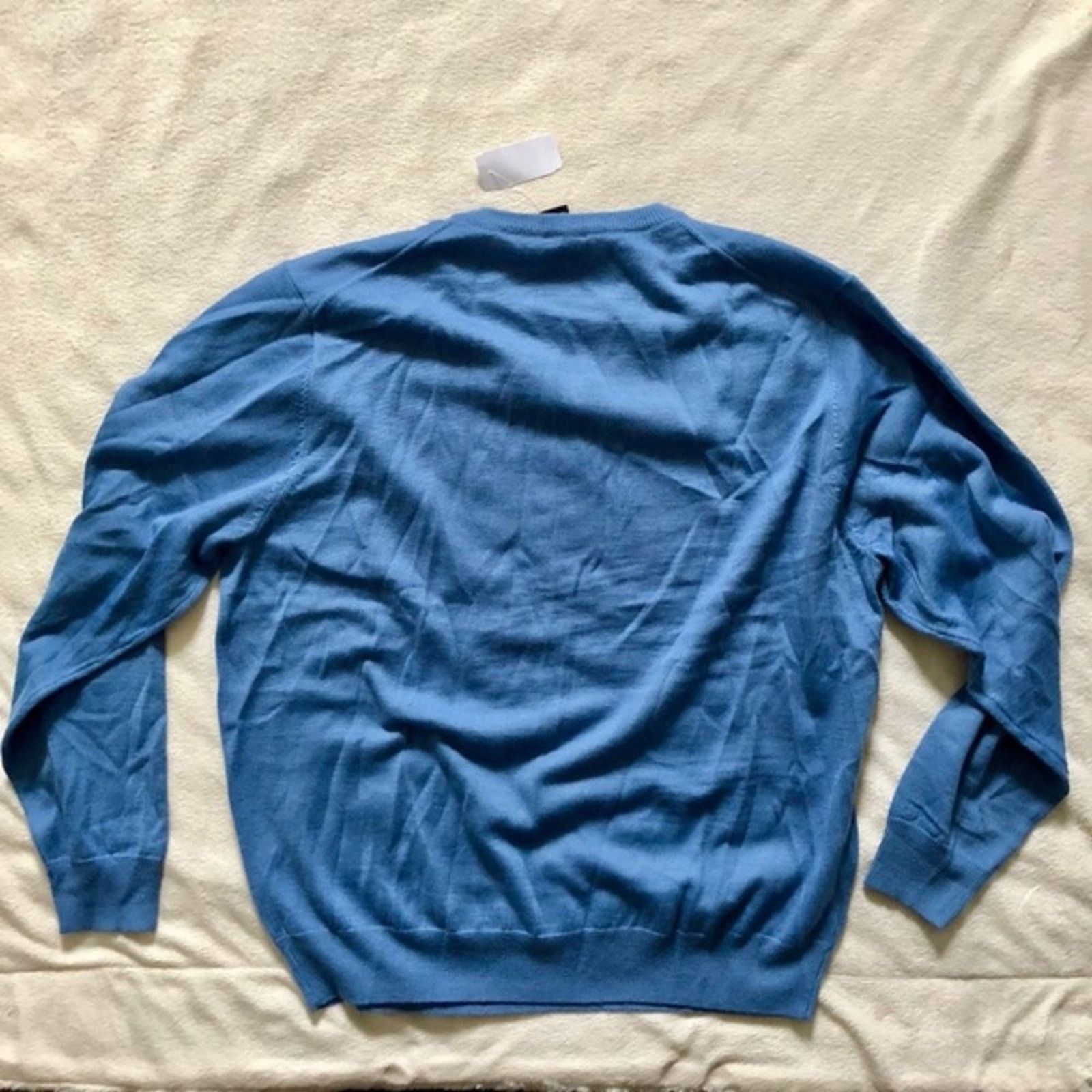 Jos. A. Bank Jos A. Bank executive blue crewneck knit sweater | Sz L, NWT Size US L / EU 52-54 / 3 - 6 Thumbnail