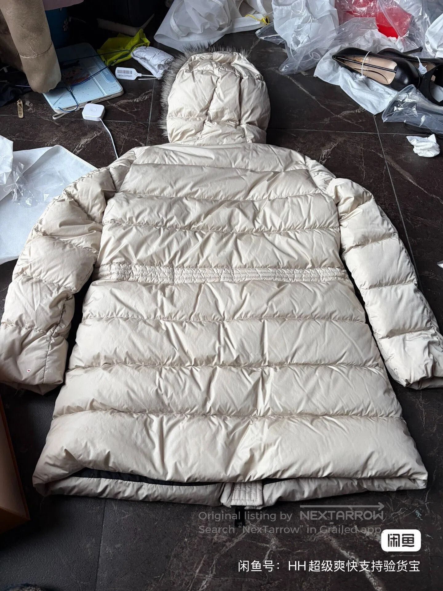 Moncler Moncler Aphrotiti Cream Down Jacket. Size M / US 6-8 / IT 42-44 - 8 Thumbnail