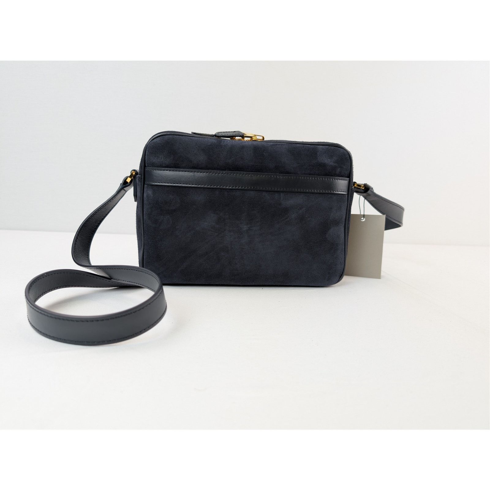 Tom Ford o1rshd1 Logo-Embossed Leather Messenger Bag in Navy Size ONE SIZE - 9 Thumbnail