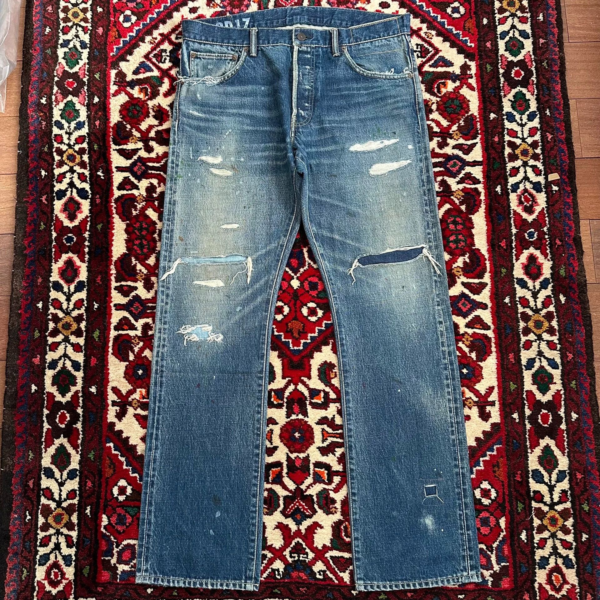 visvim 19AW 01.2d17 journeyman mud dyed wide w34l30 mint