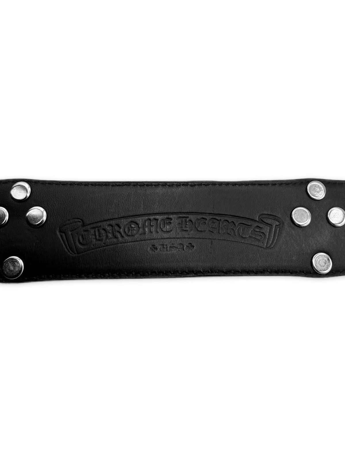 Chrome Hearts Chrome Hearts Cemetery Cross Pendant Black Leather .925 Silver Belt Strap Size 32 - 3 Thumbnail