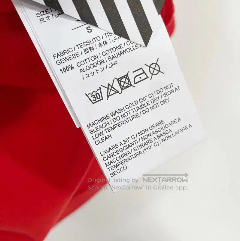 Off-White Off-White Red Graphic Cotton T-shirt for Men . Size US S / EU 44-46 / 1 - 5 Thumbnail