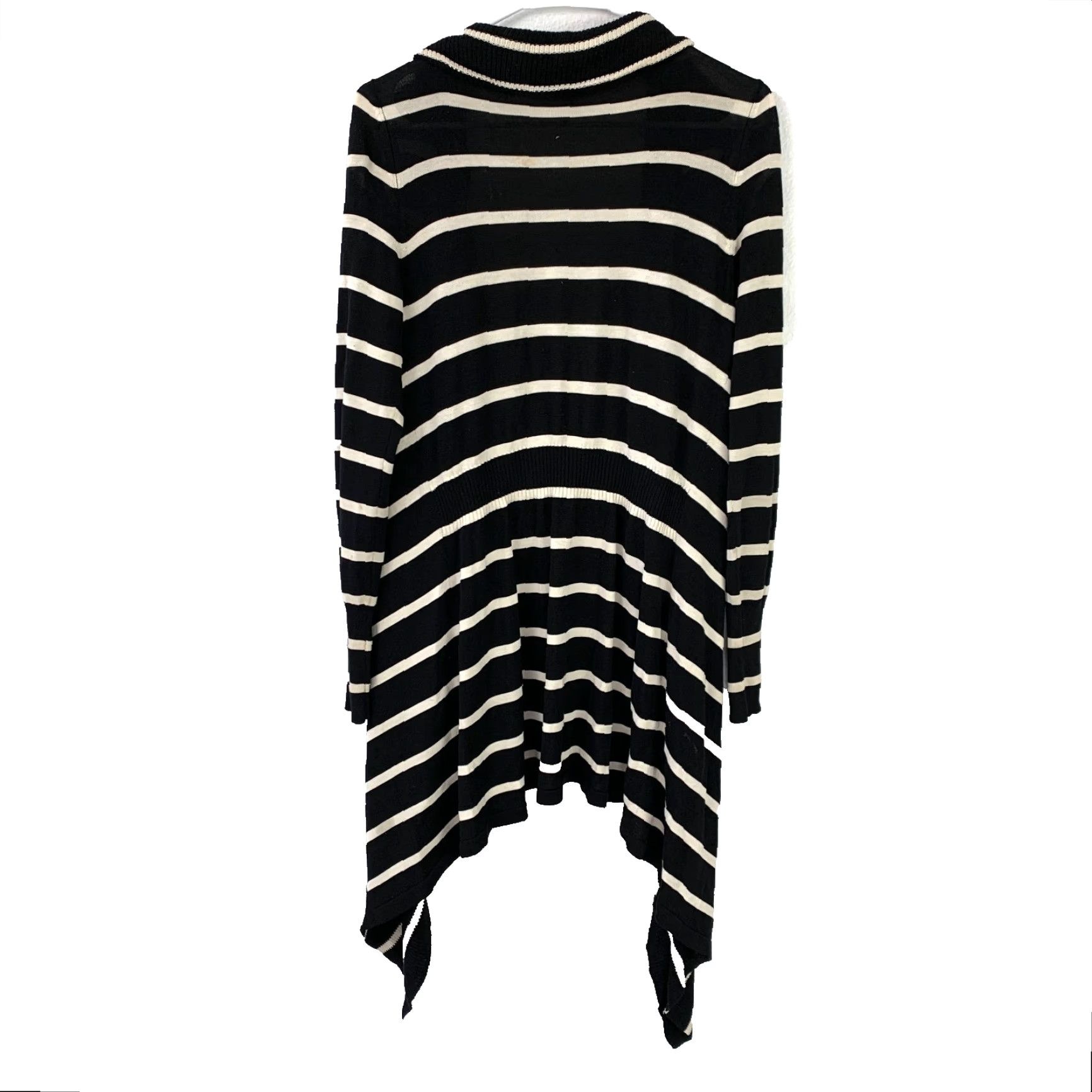 White House Black Market White House Black Market Cardigan Open Front Striped Knit Lightweight L Regular Womens Size L / US 10 / IT 46 - 7 Thumbnail