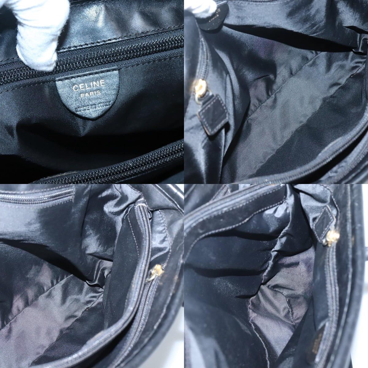 Celine CELINE Tote Bag Nylon Black Gold Size ONE SIZE - 11 Thumbnail