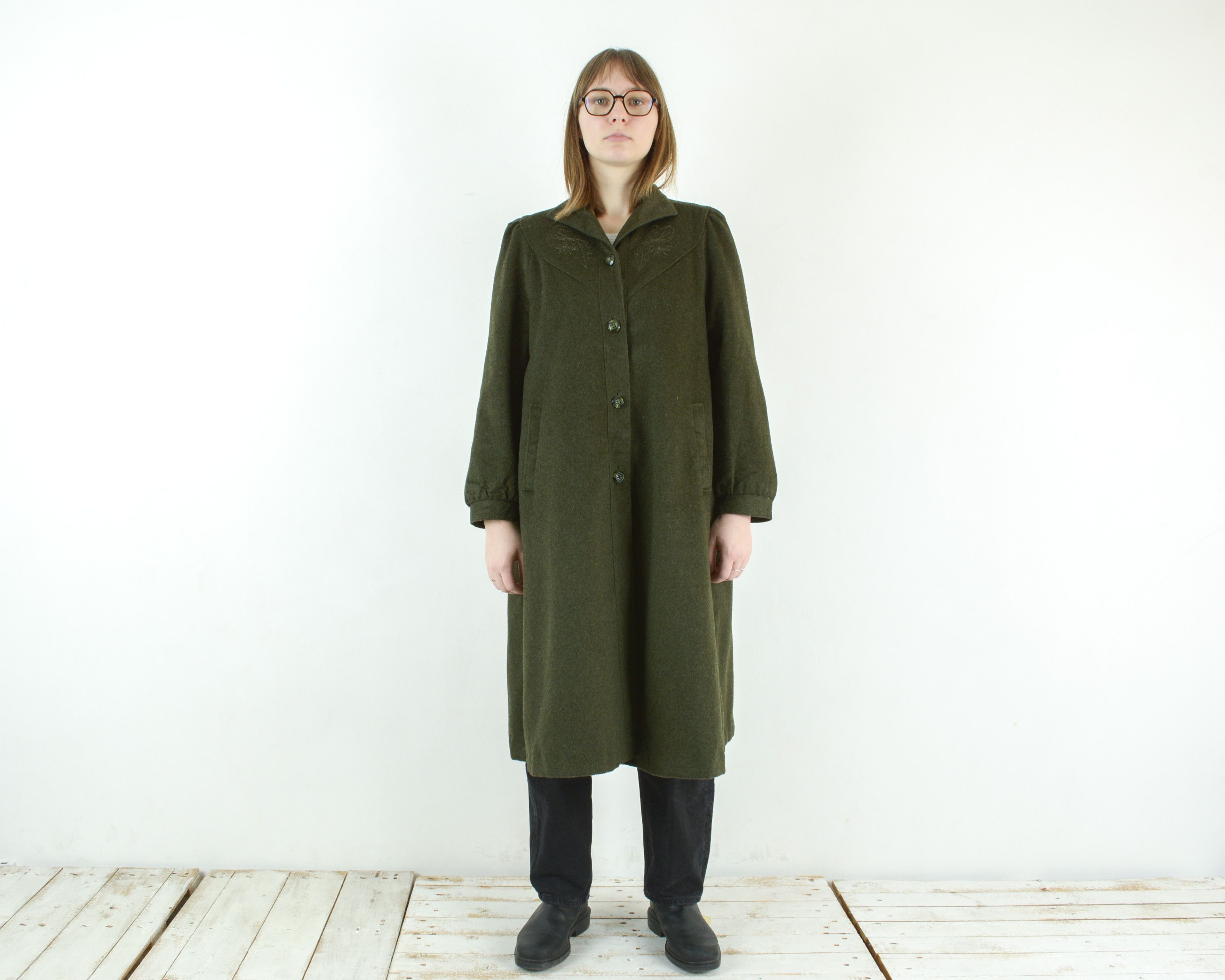 Vintage 70s Sport Loden Wool Coat M Jacket Overcoat Mac Trachten Size M / US 6-8 / IT 42-44 - 2 Thumbnail