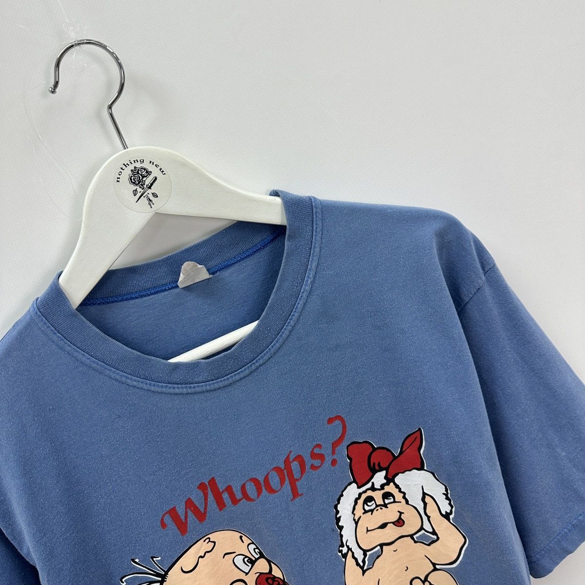 Vintage Vintage 90s Washed Whoops Baby tee humor y2l hype og Thassos Size US L / EU 52-54 / 3 - 5 Thumbnail