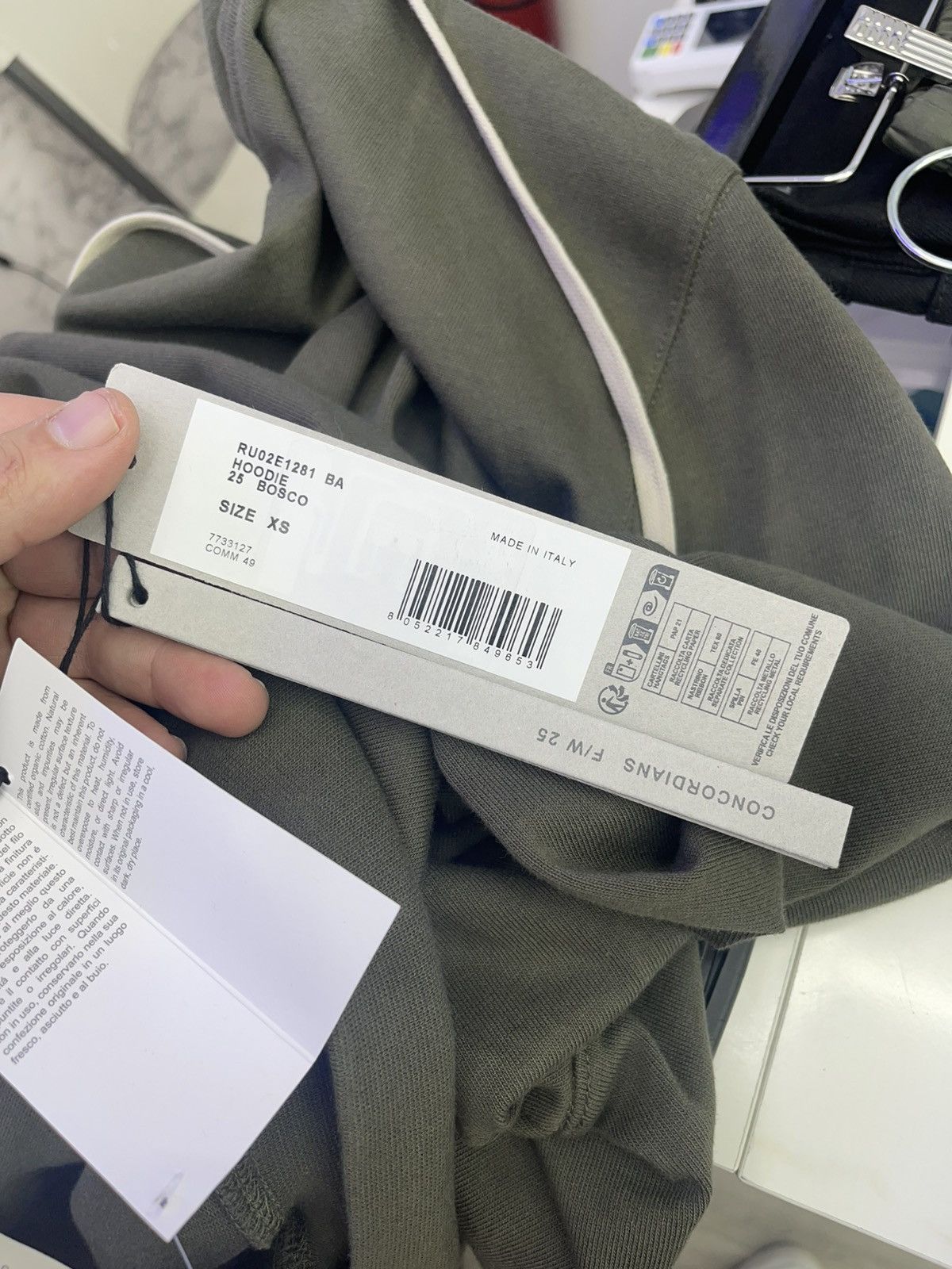 Rick Owens Rick Owens hoodie (olive) Size US XS / EU 42 / 0 - 8 Thumbnail