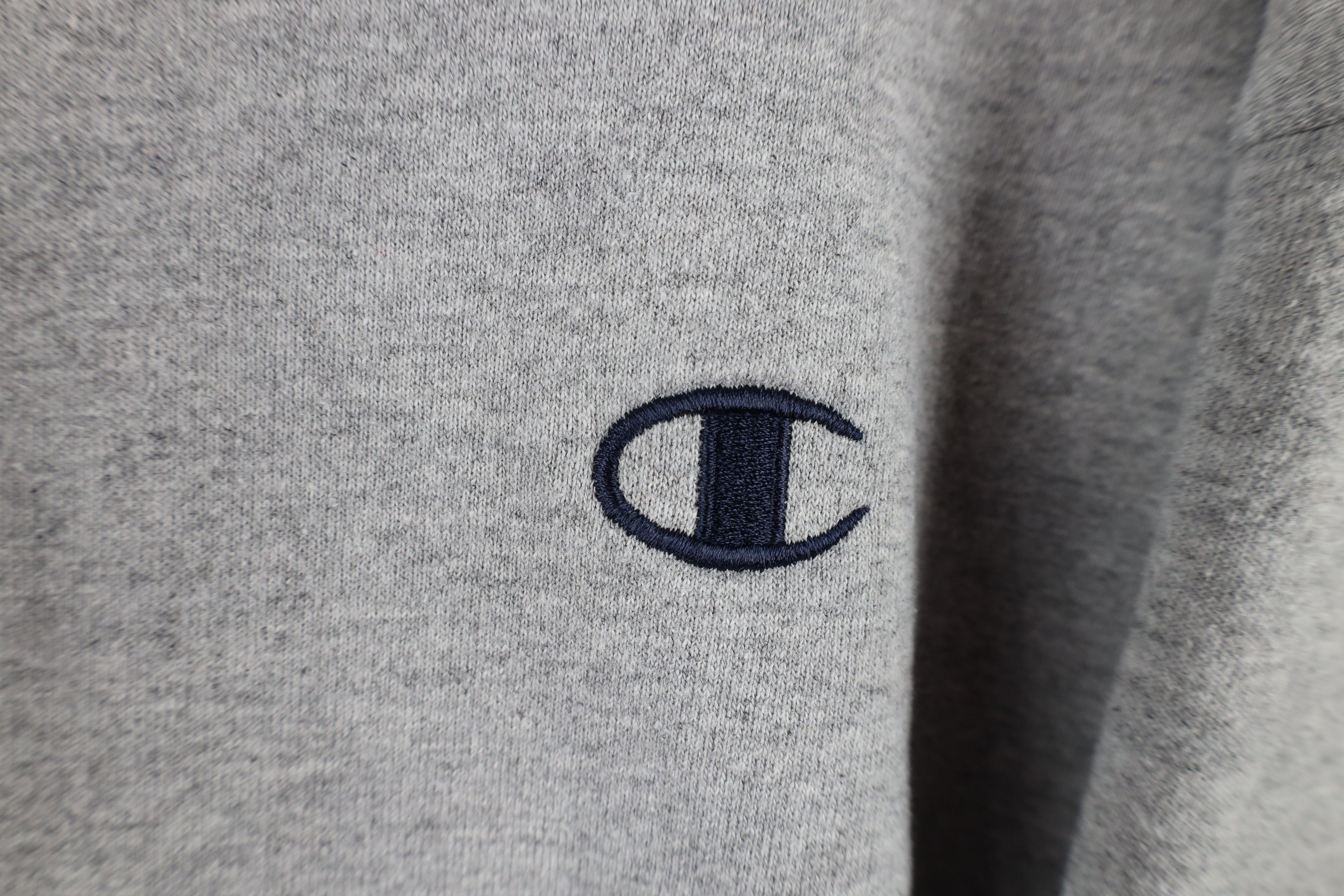 Champion × Vintage Vintage Champion Mens Logo Hoodie Sweatshirt Heather Gray Size US XL / EU 56 / 4 - 4 Thumbnail