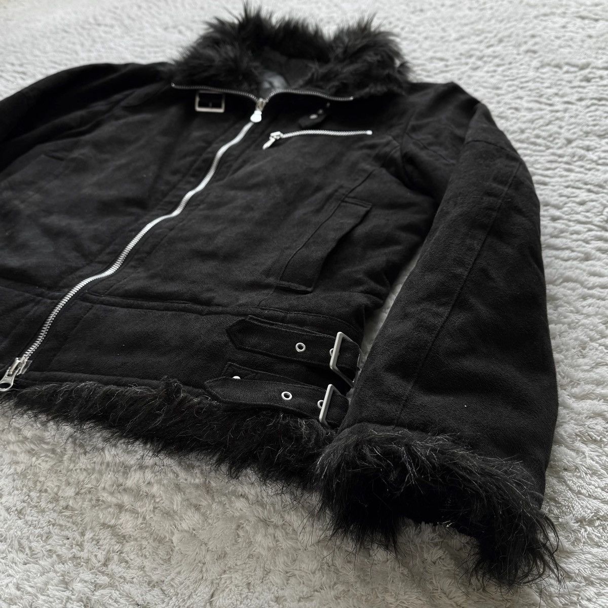 Tornado Mart Tornado Mart Fur Lined Suede Jacket Size US M / EU 48-50 / 2 - 5 Thumbnail