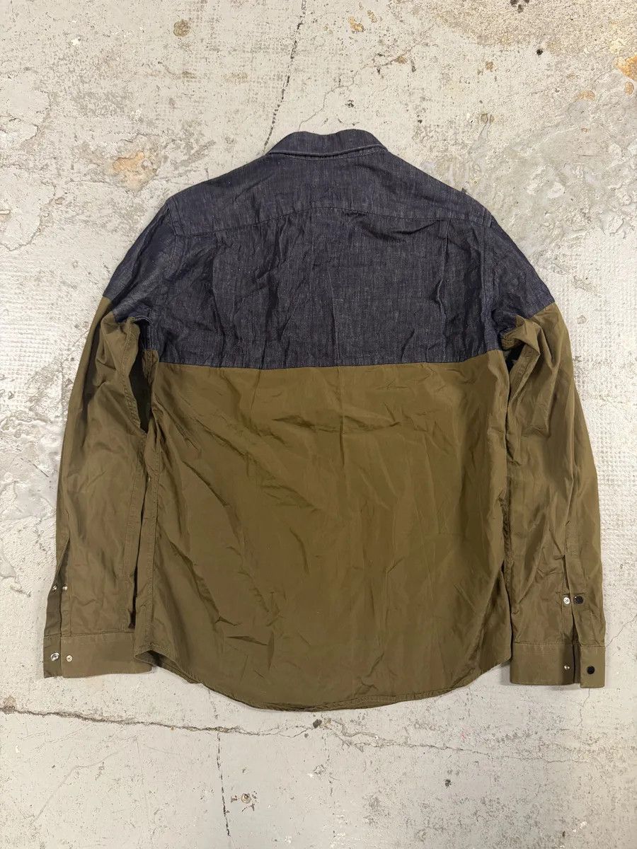 Iceberg 2000s Iceberg Grey Denim Hybrid Beige Cotton Shirt Size US S / EU 44-46 / 1 - 4 Thumbnail