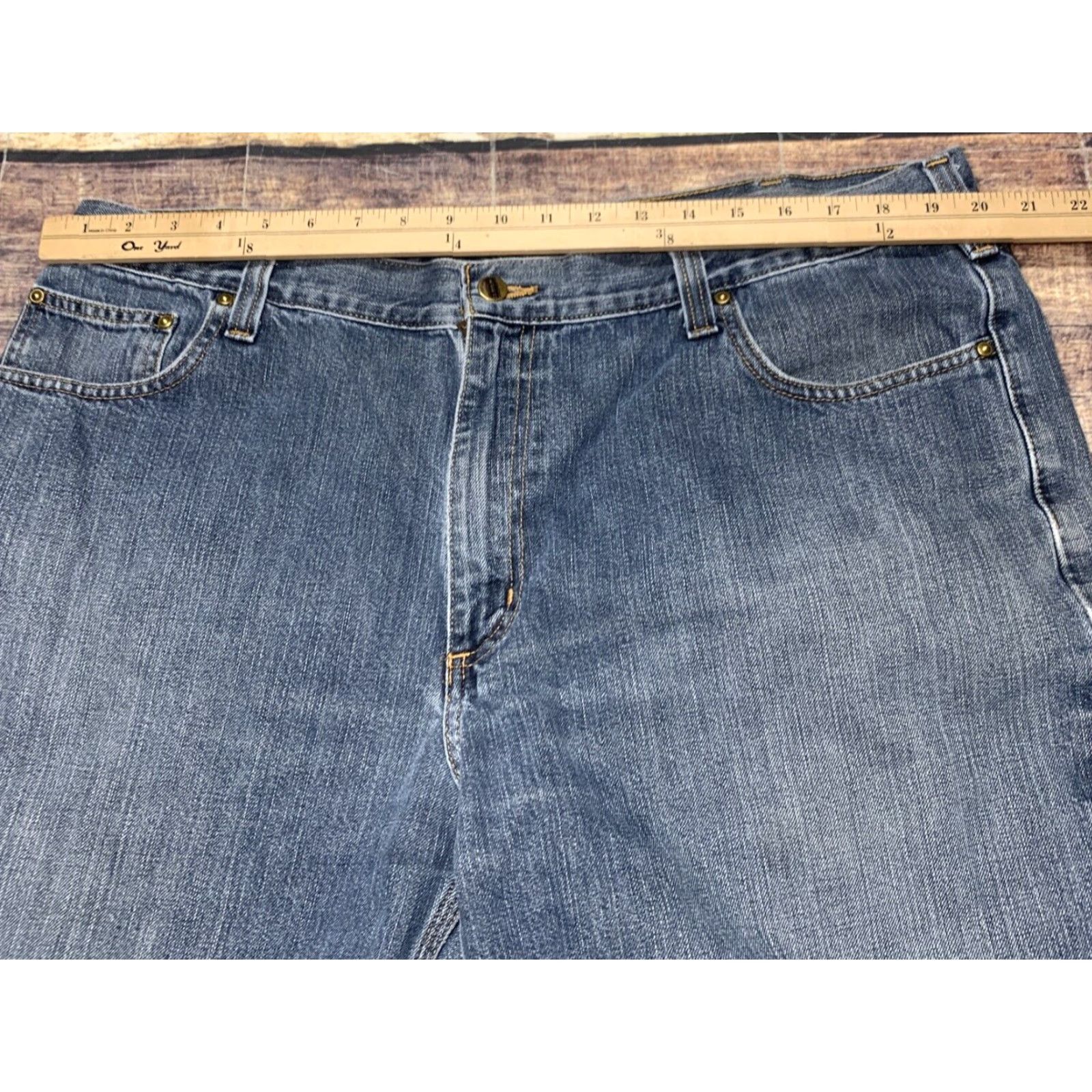 Carhartt Carhartt Jeans Straight Work Denim 40x32 Men Relaxed Fit Blue Denim Pants Size US 40 / EU 56 - 6 Thumbnail