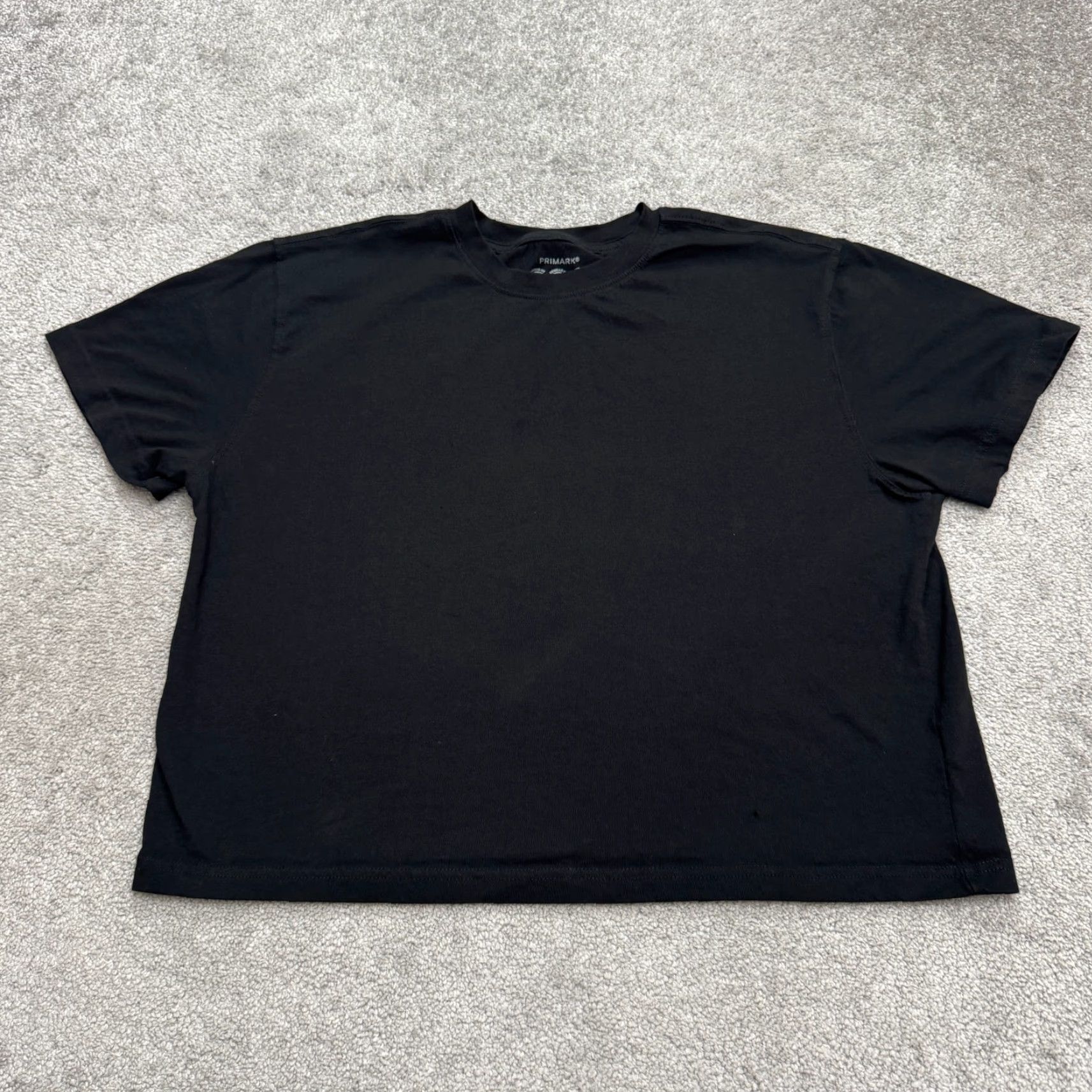 Primark Primark Boxy Cropped T-Shirt Womens M Black Cotton Short Sleeve Crew Tee Size M / US 6-8 / IT 42-44 - 2 Thumbnail
