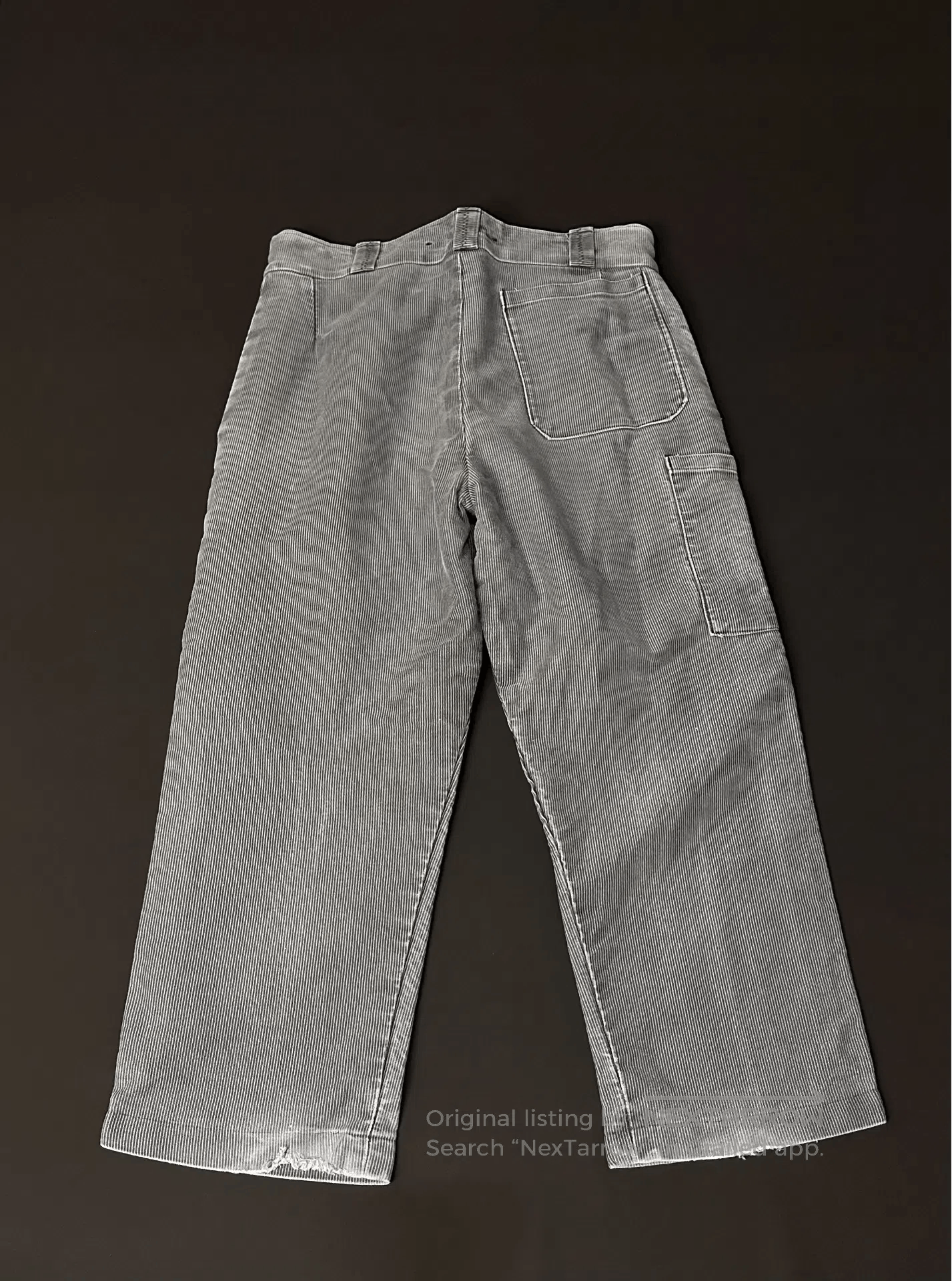Vintage Vintage 60s Striped Moleskin French Work Pants. Size US 31 - 6 Thumbnail