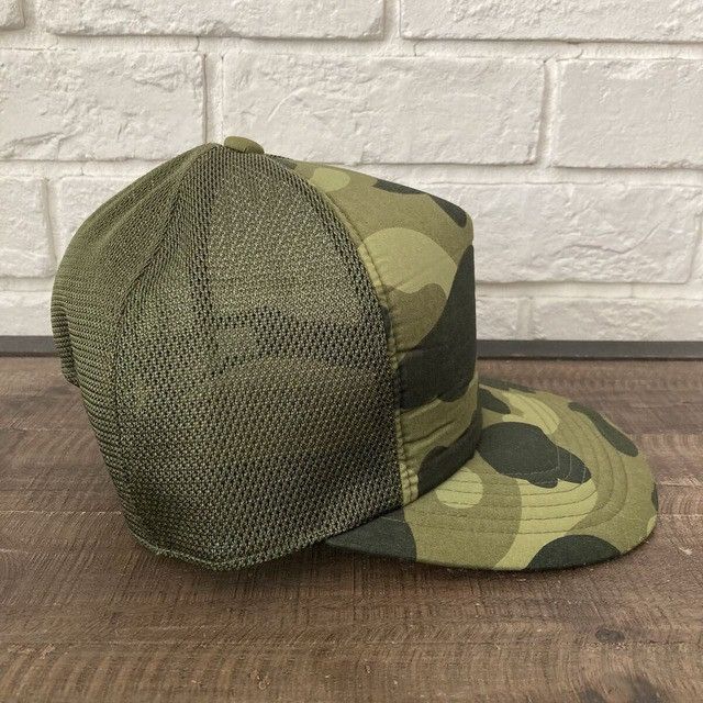 Bape 🔥Vintage🔥 BAPE GREEN CAMO trucker hat cap a bathing ape NIGO Size ONE SIZE - 2 Thumbnail