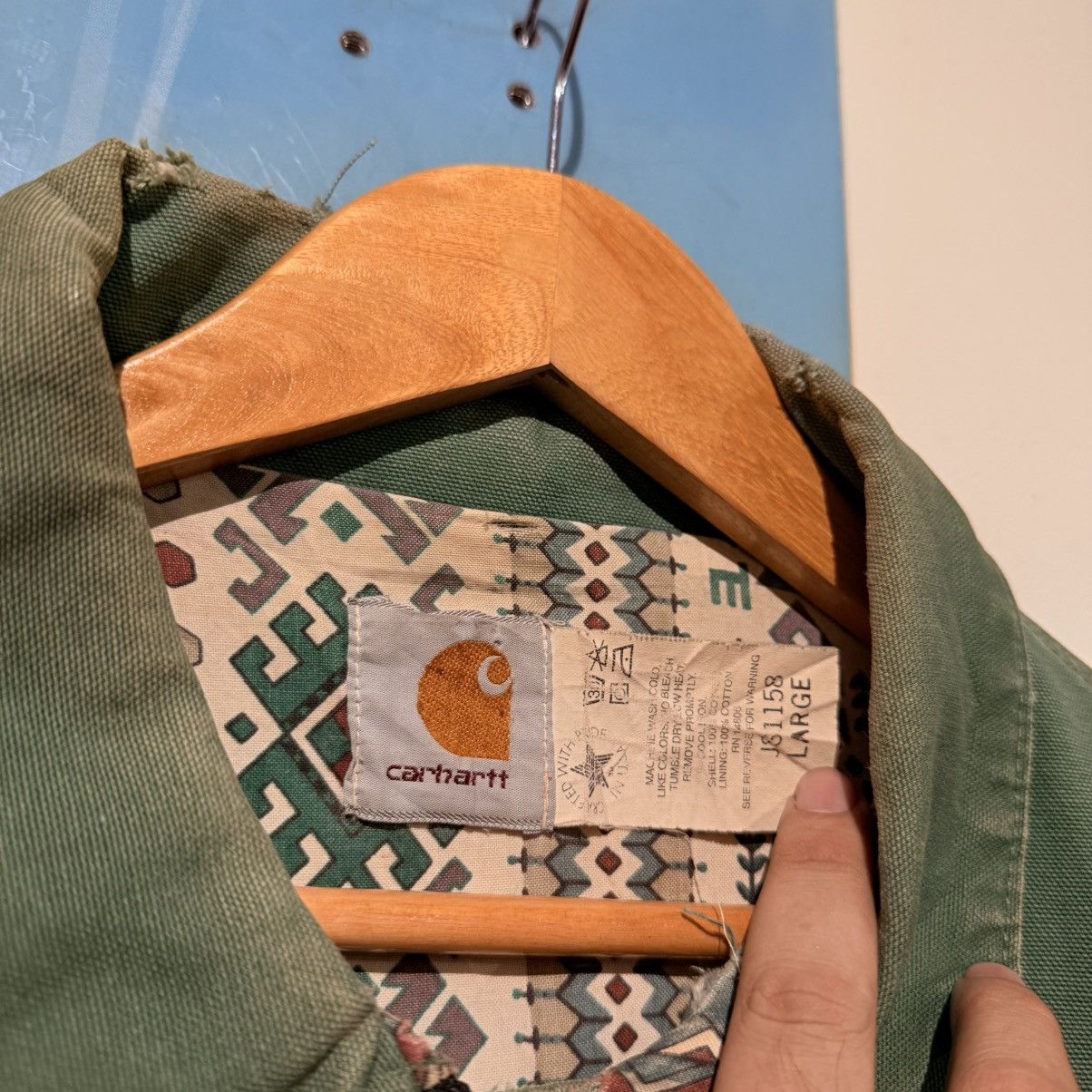 Carhartt Vtg 90s Carhartt Santa Fe Cactus Green JS1158 Tribal aztec Size US L / EU 52-54 / 3 - 13 Thumbnail