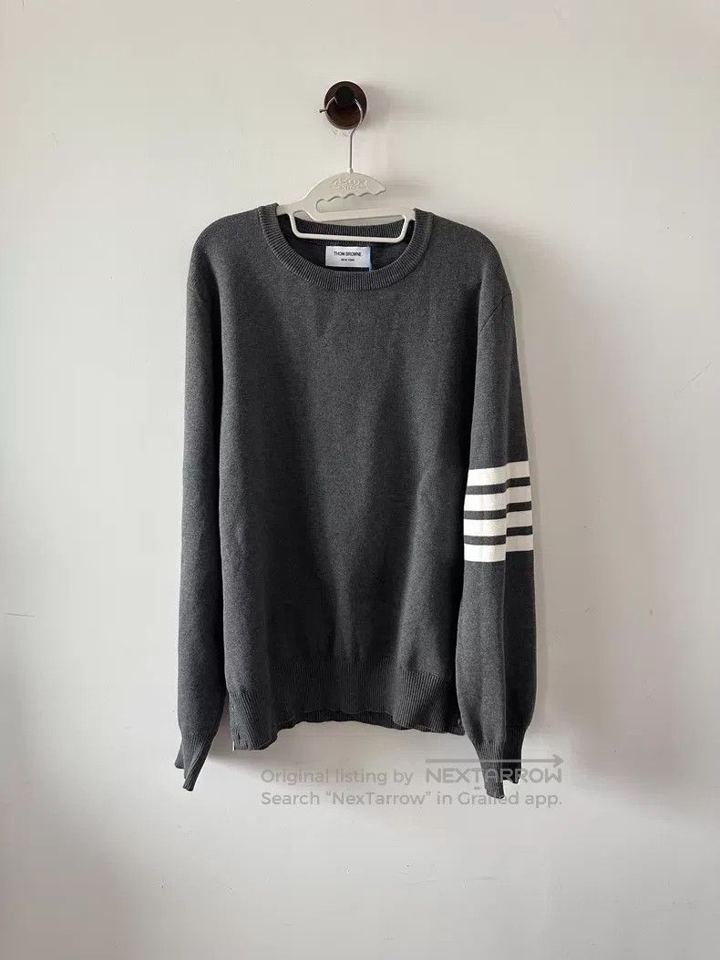 Thom Browne Thom Browne Grey Knit Sweater Size US XXL / EU 58 / 5 - 1 Thumbnail