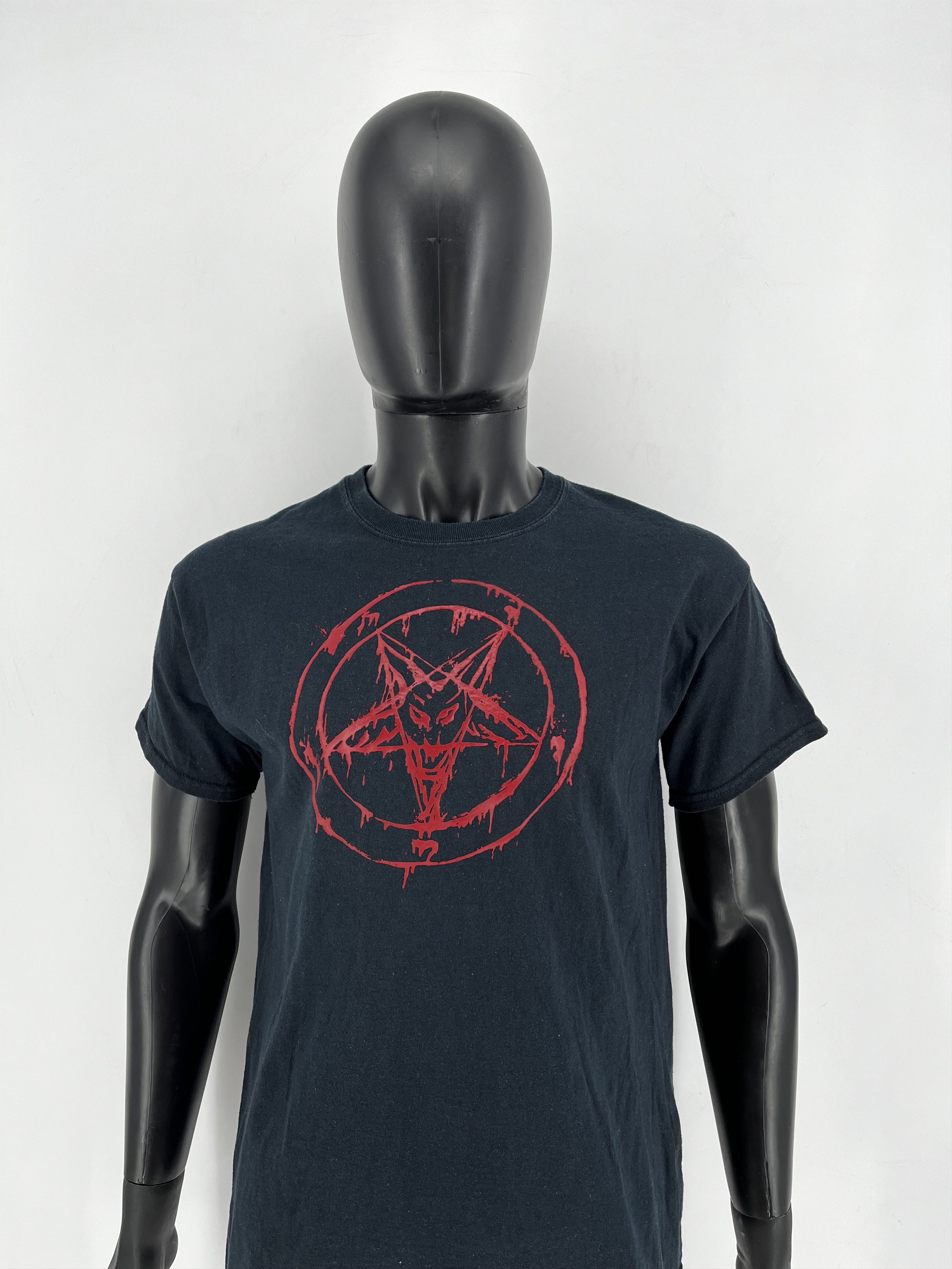Band Tees Pentagram Punk Occult Gothic Satan Metal Baphomet Satanic Size US M / EU 48-50 / 2 - 3 Thumbnail