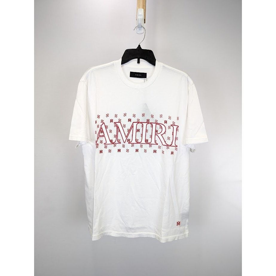 Amiri o1rshd1 Ma Paisley Short Sleeve T-Shirt in White Size US M / EU 48-50 / 2 - 2 Thumbnail