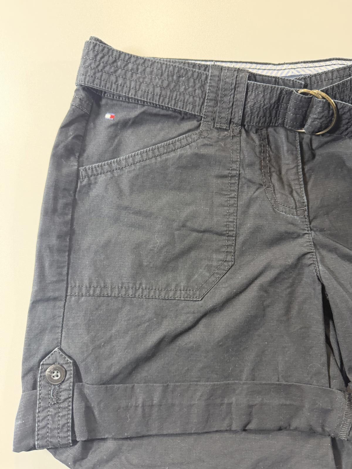 Tommy Hilfiger Tommy Hilfiger Black Casual Shorts with Belt 4 Size 27" / US 4 / IT 40 - 3 Thumbnail