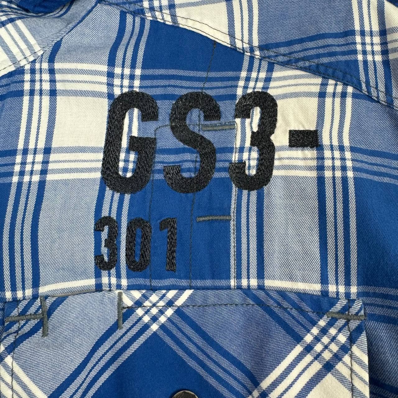 G-Star G-Star RAW Blue Plaid Short Sleeve Check Button Up XXL Size US XXL / EU 58 / 5 - 3 Thumbnail