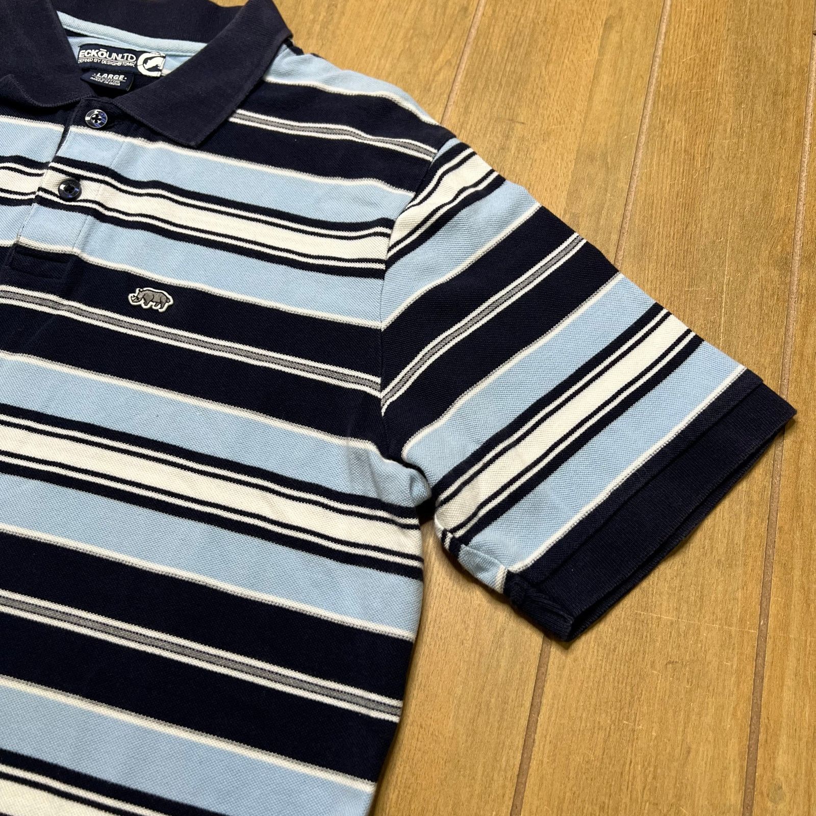 Ecko Unltd. Vintage Y2K Ecko Unltd Striped Polo Shirt Men's Sz L Size US L / EU 52-54 / 3 - 4 Thumbnail