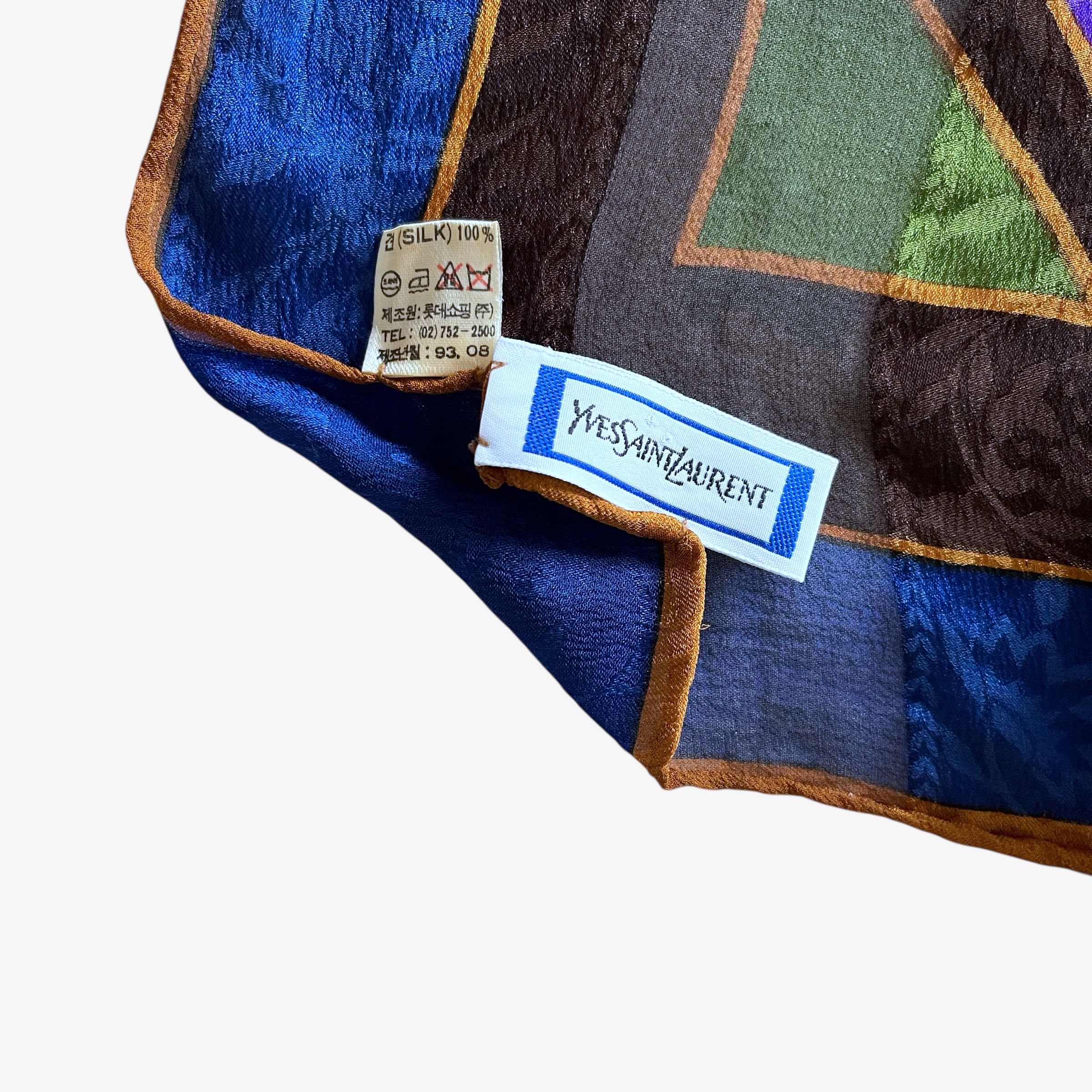 Yves Saint Laurent Vintage 80s Yves Saint Laurent YSL Abstract Print Silk Scarf Size ONE SIZE - 2 Thumbnail