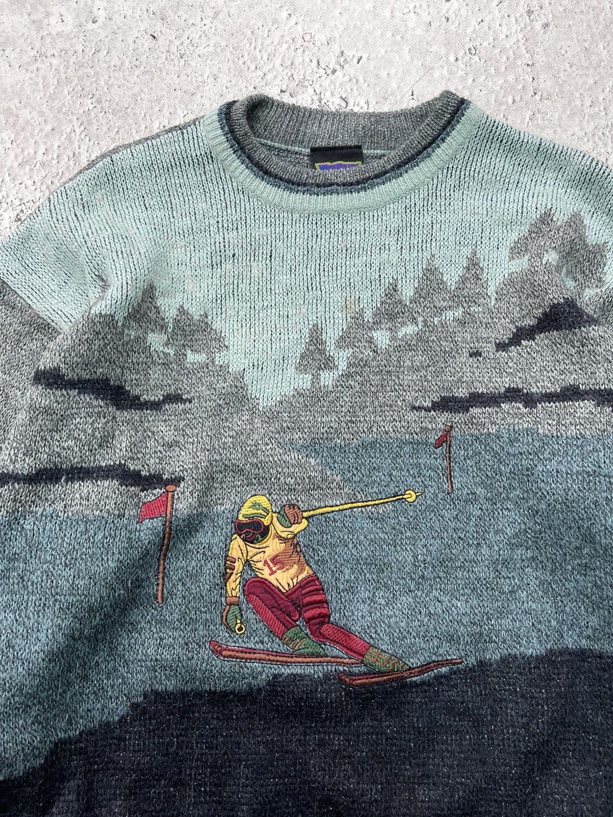 Japanese Brand × Tripp NYC Subscribe vintage Y2K faded SKI Printed Knitted Sweater Size US S / EU 44-46 / 1 - 4 Thumbnail
