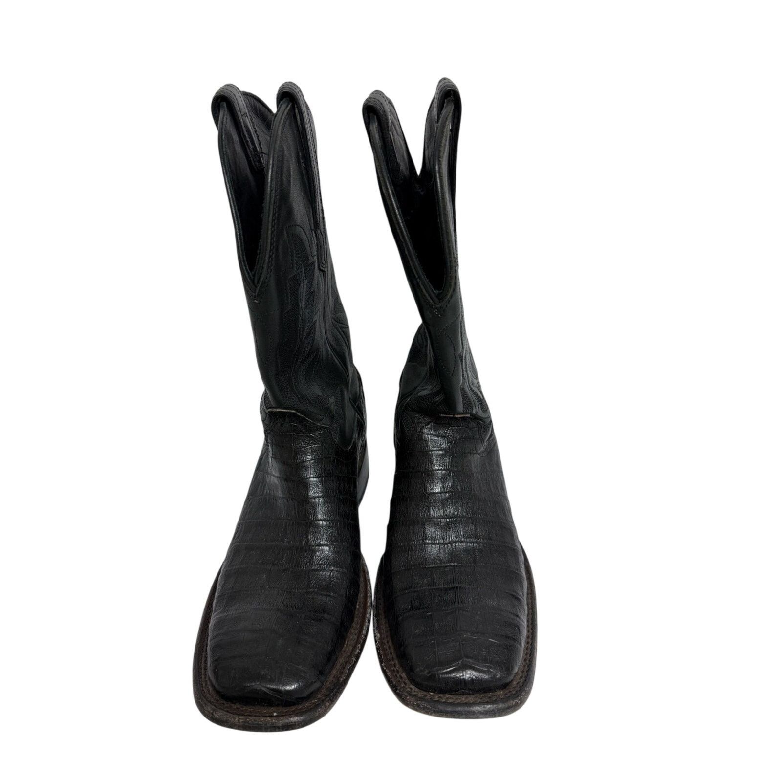 Tecovas Tecovas Midnight William Men's 8.5D Caiman Toe Cowboy Boots Size US 8.5 / EU 41-42 - 4 Thumbnail