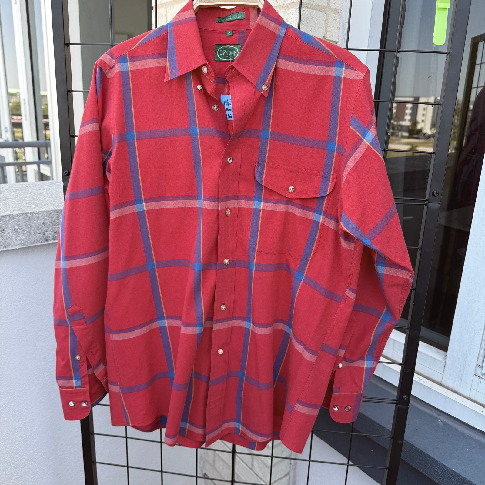 Izod Vintage IZOD VINTAGE MENS BUTTON DOWN COTTON PLAID medium Size US M / EU 48-50 / 2 - 1 Thumbnail