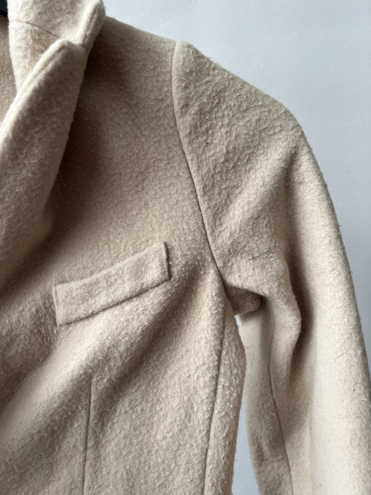 Falcone FALCONERI MADE IN ITALY CREAM WOMEN WOOL LUXURY COAT SIZE XS Size XS / US 0-2 / IT 36-38 - 9 Thumbnail