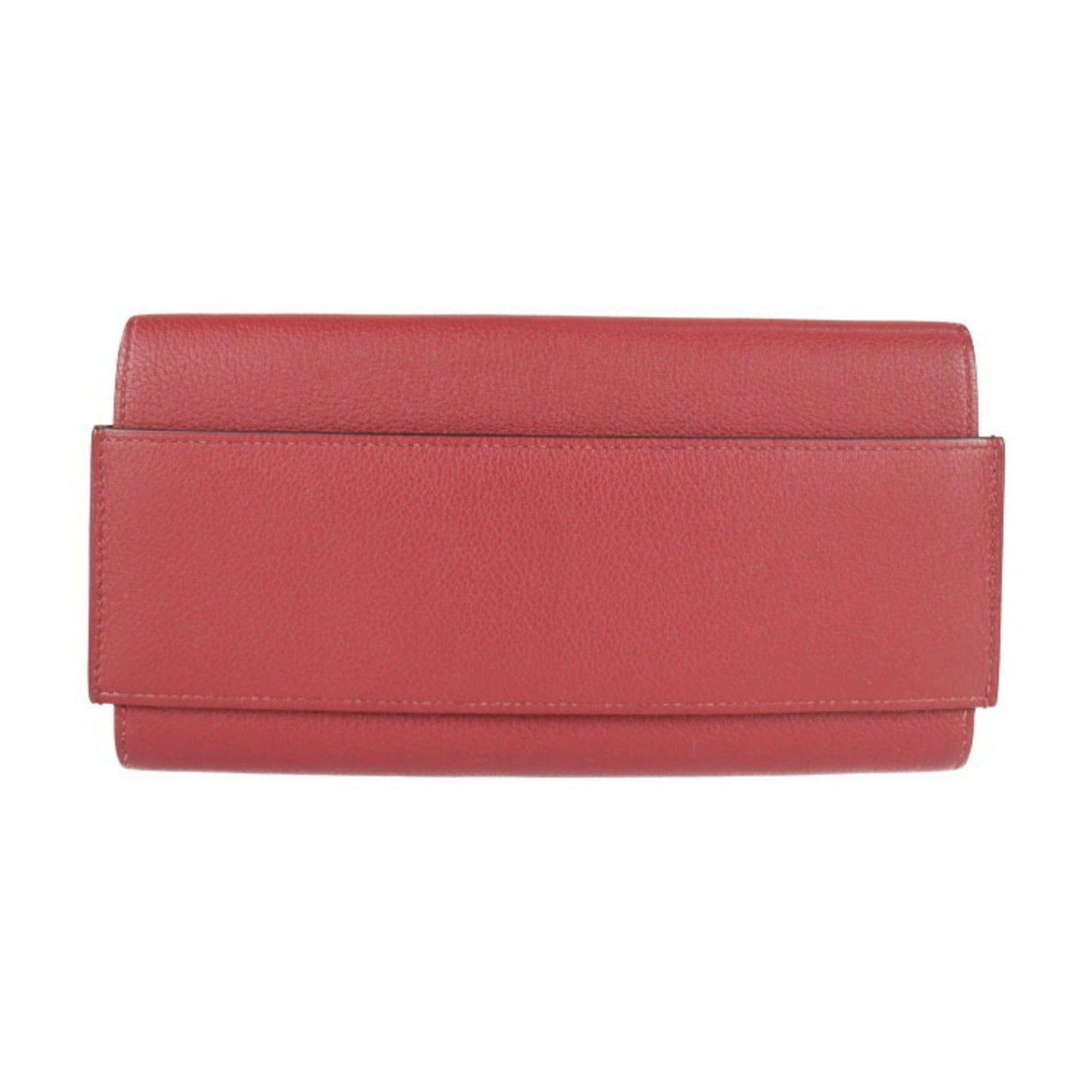 image of Hermes Passan Long Wallet Ever Color Rouge Grena Red Bifold X Engraved in Black, Women's