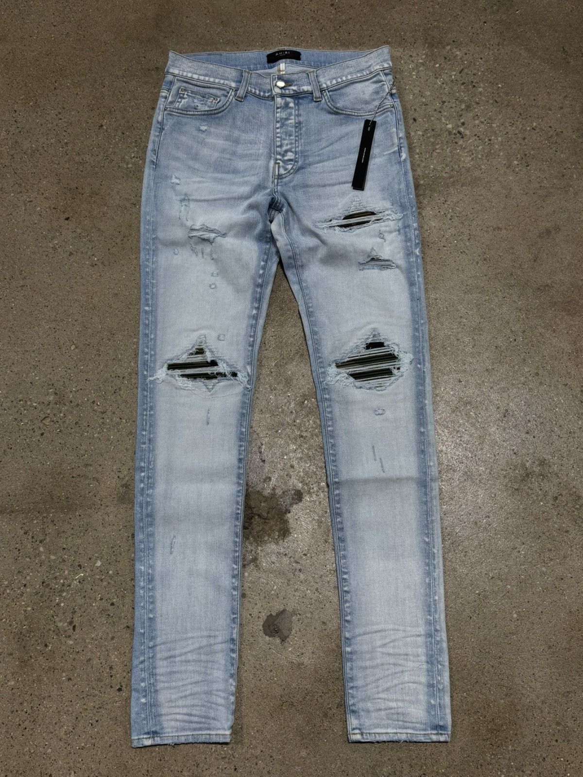 Amiri MX1 Camo Light Indigo Jeans NEW 1200$