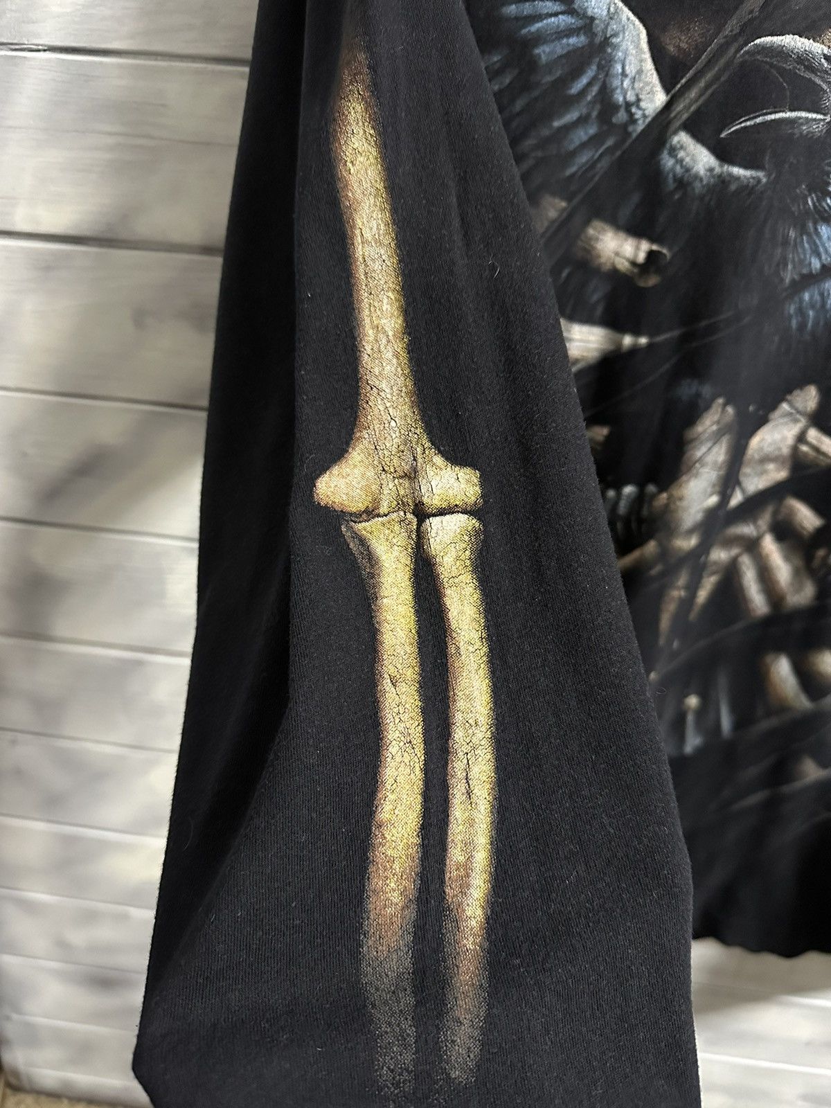Japanese Brand Rare Vintage Dead Skull Rock Long-Sleeve Shirt Y2K Skeleton. Size US M / EU 48-50 / 2 - 3 Thumbnail