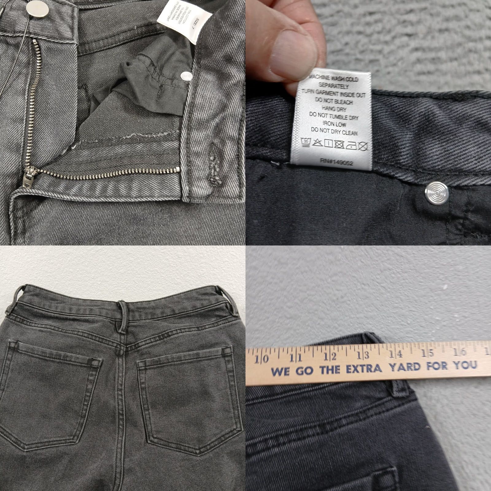 Fashion Nova Fashion Nova Tall Bonafide Basic Straight Leg Jeans 7 High Rise NWT Black Wash Denim 36" Inseam Womens Jeans Size 28" / US 6 / IT 42 - 8 Thumbnail