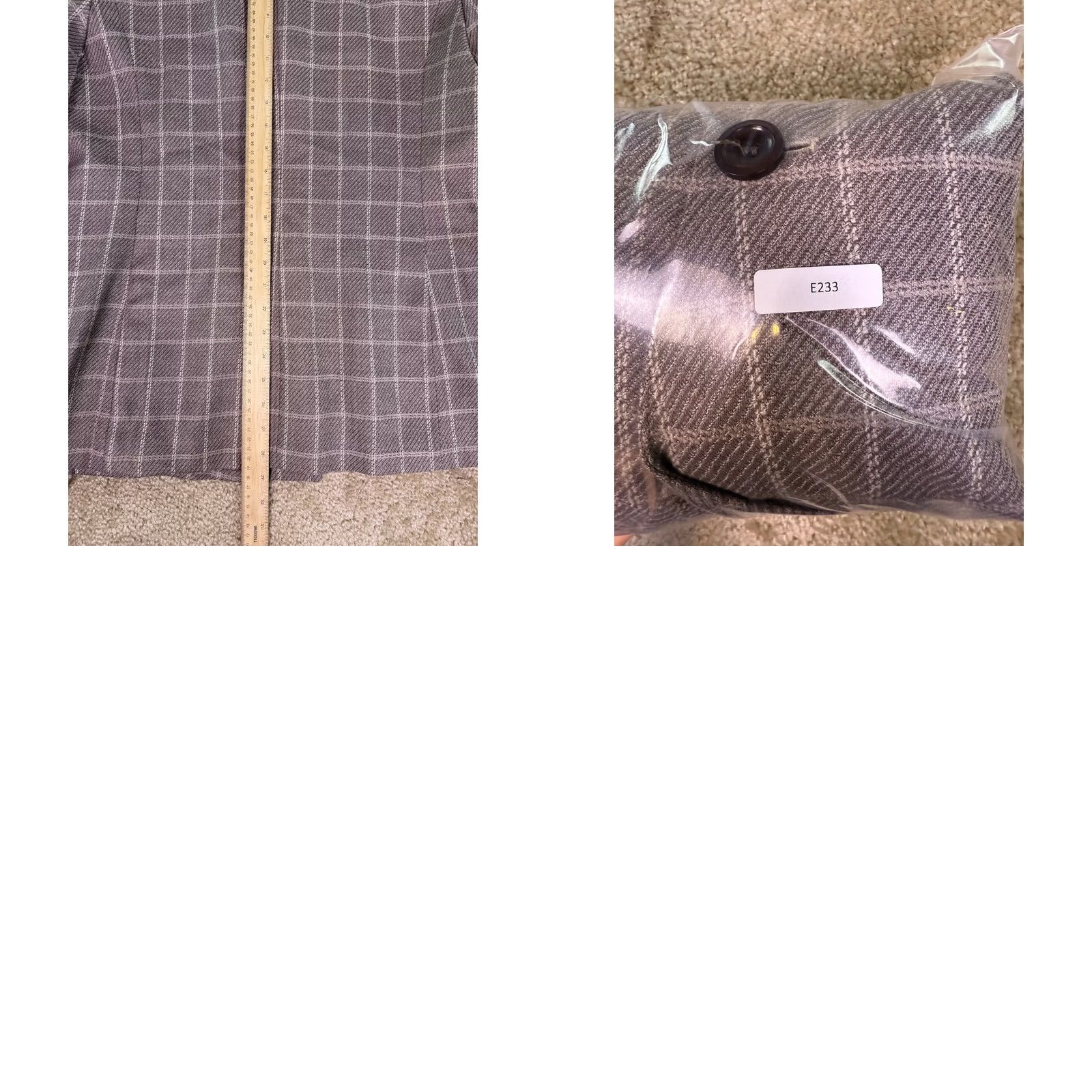 Vintage VINTAGE Amanda Smith Blazer Gray Wool Windowpane Plaid Size 16 Women 80s Size XXL / US 16-18 / IT 52-54 - 8 Thumbnail